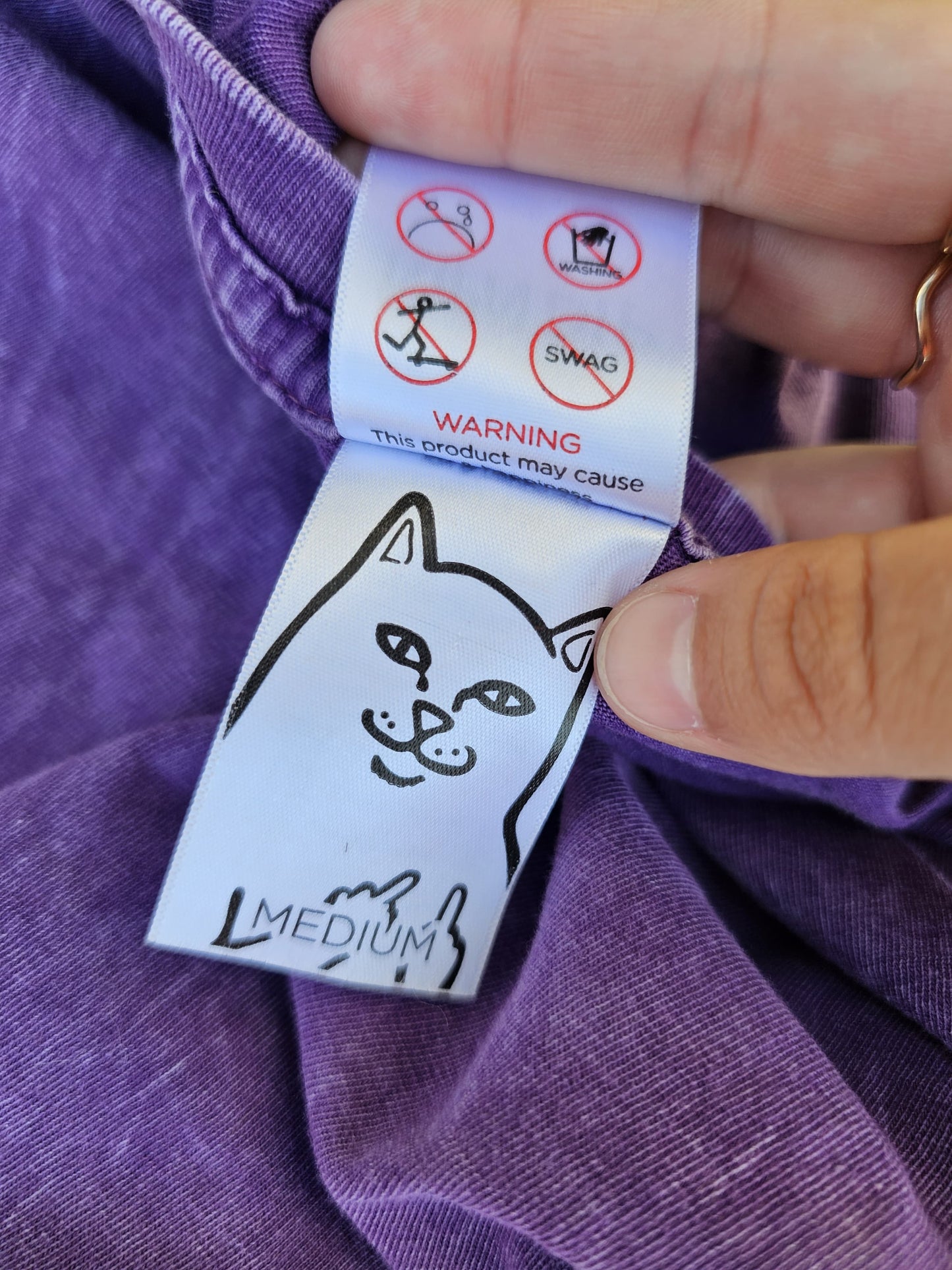 Ripndip Purple Unisex Short Sleeve Print Pocket T-Shirt - M/Medium