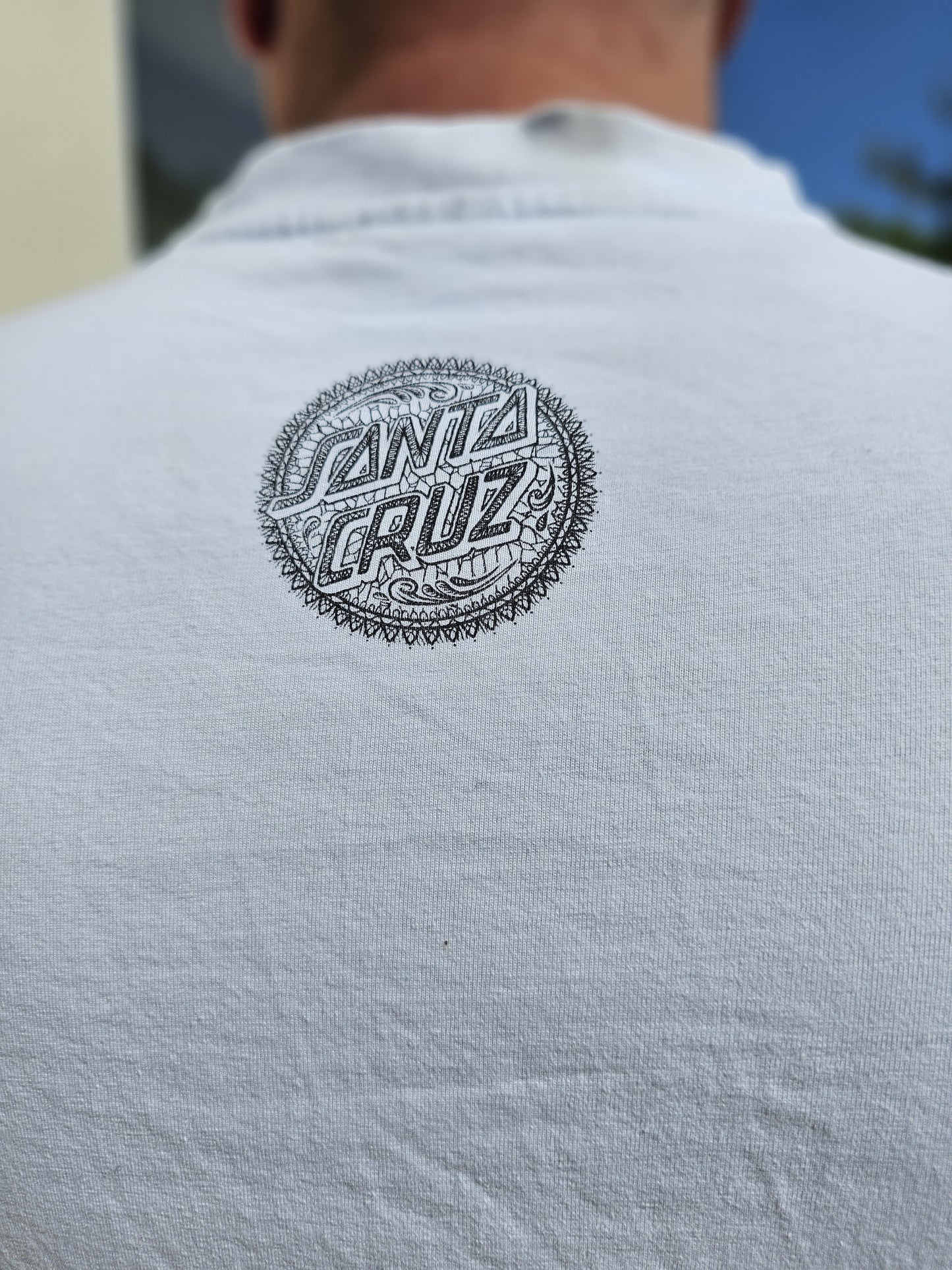 Santa Cruz White Muerte Printed Short Sleeve T-Shirt - M/Medium