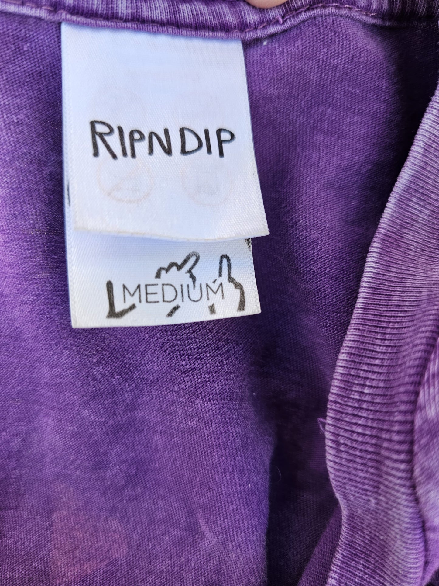 Ripndip Purple Money Talks Unisex Long Sleeve Print T-Shirt - M/Medium