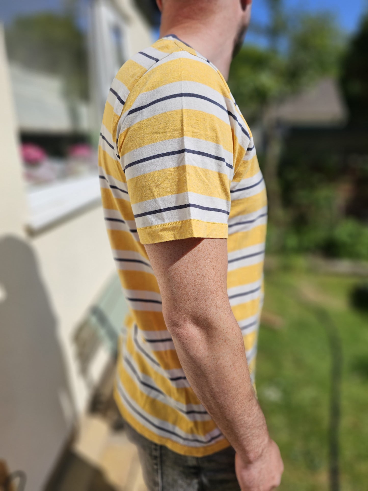 Passenger Mens Striped Short Sleeve T-Shirt - L/Large
