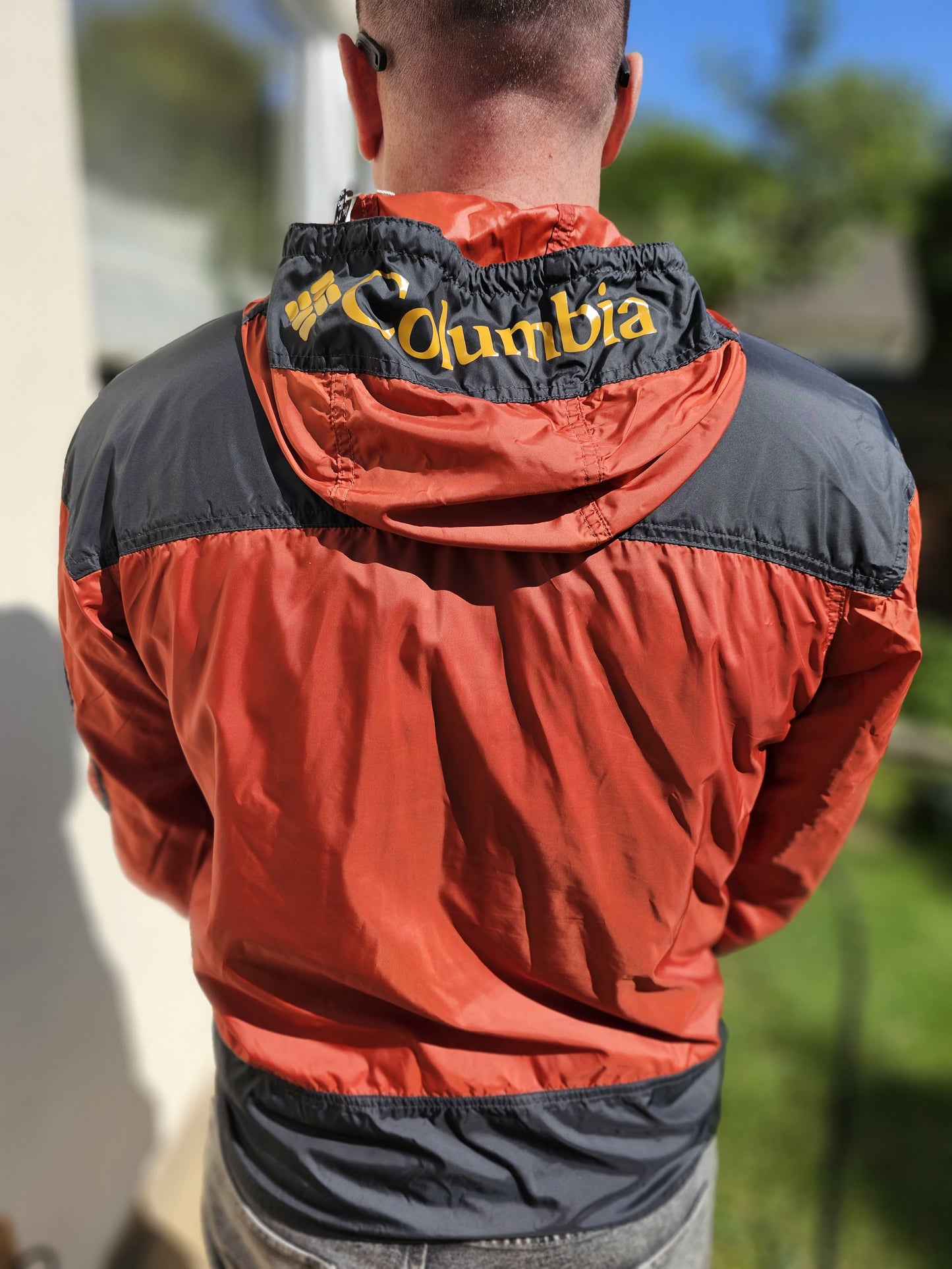 Columbia Challenger Pullover 1/2 Zip Hooded Windbreaker -M/Medium