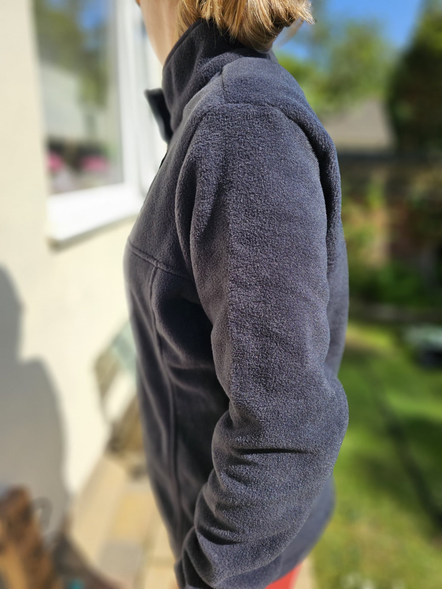 Columbia Black Snap Button Up Fleece Pullover Jumper - M/Medium