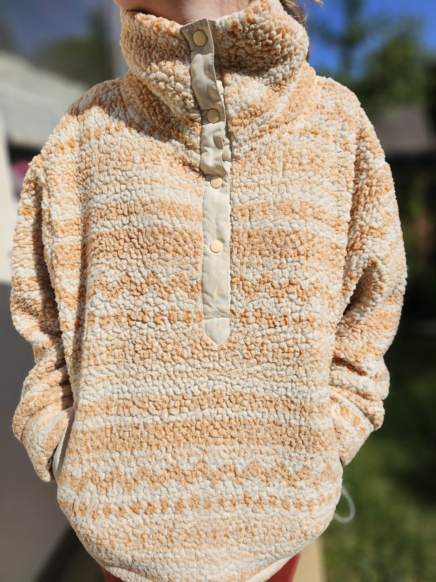 Ripcurl La Isla Polar Sherpa Pullover Snap Fleece Jumper - M/Medium