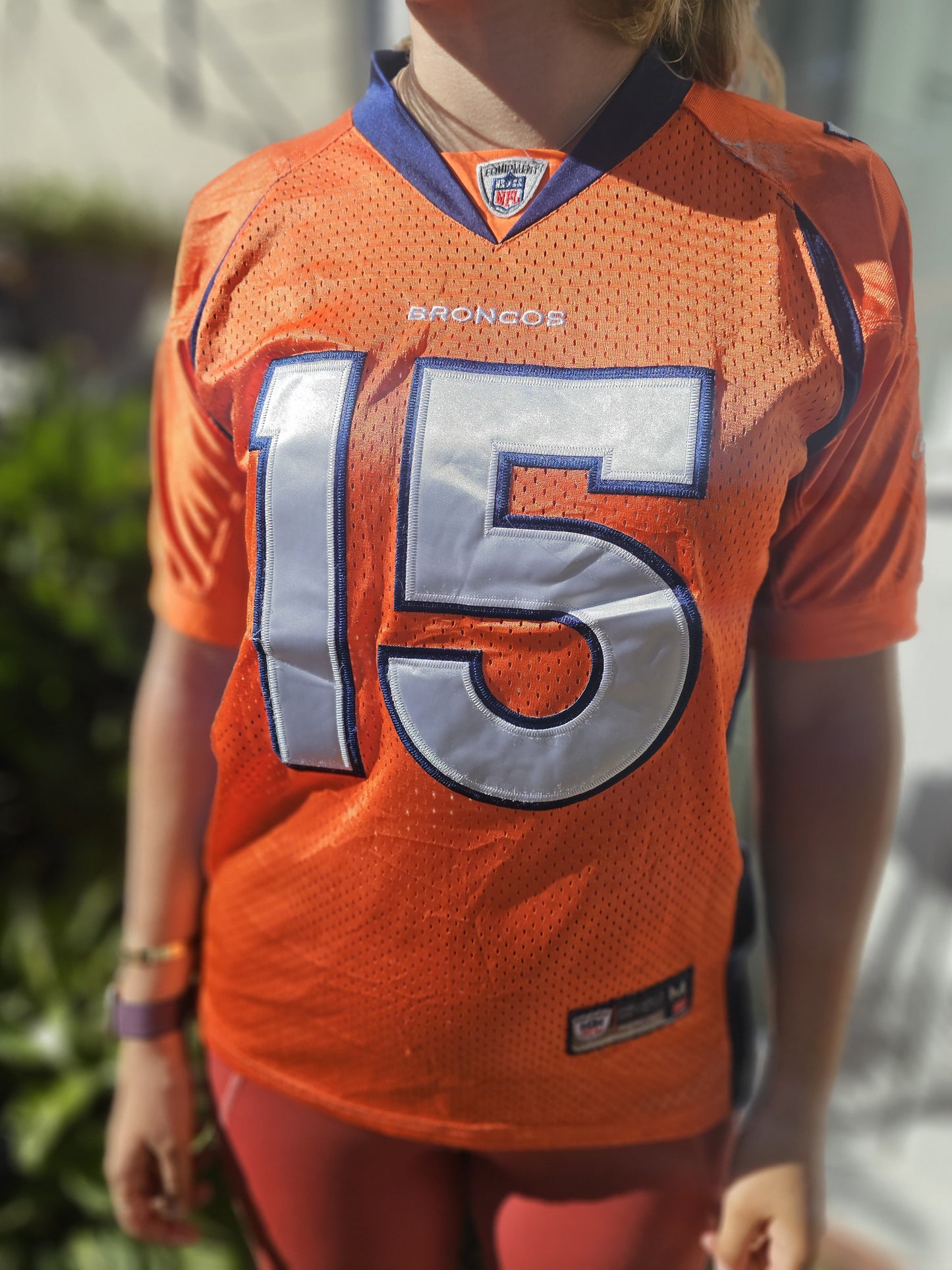 USA Denver Broncos NFL 2010/2011 Orange No. 15 Tim Tebow Short Sleeved Jersey - M/Medium