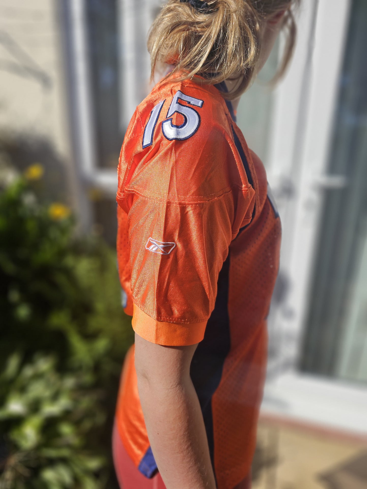 USA Denver Broncos NFL 2010/2011 Orange No. 15 Tim Tebow Short Sleeved Jersey - M/Medium