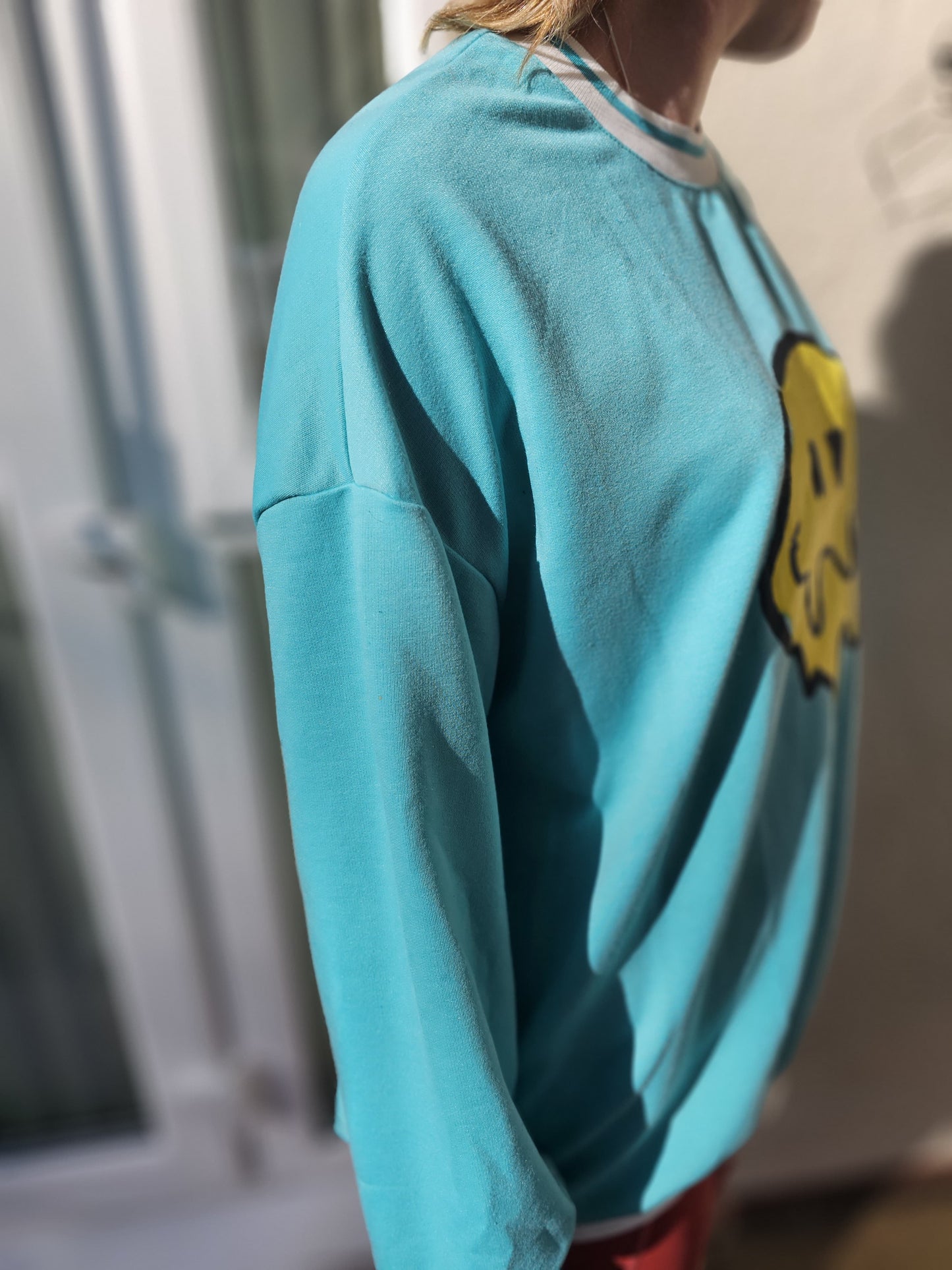 Romwe Melting Smiley Face Long Sleeve Top/Sweatshirt - New With Tags - S/Small