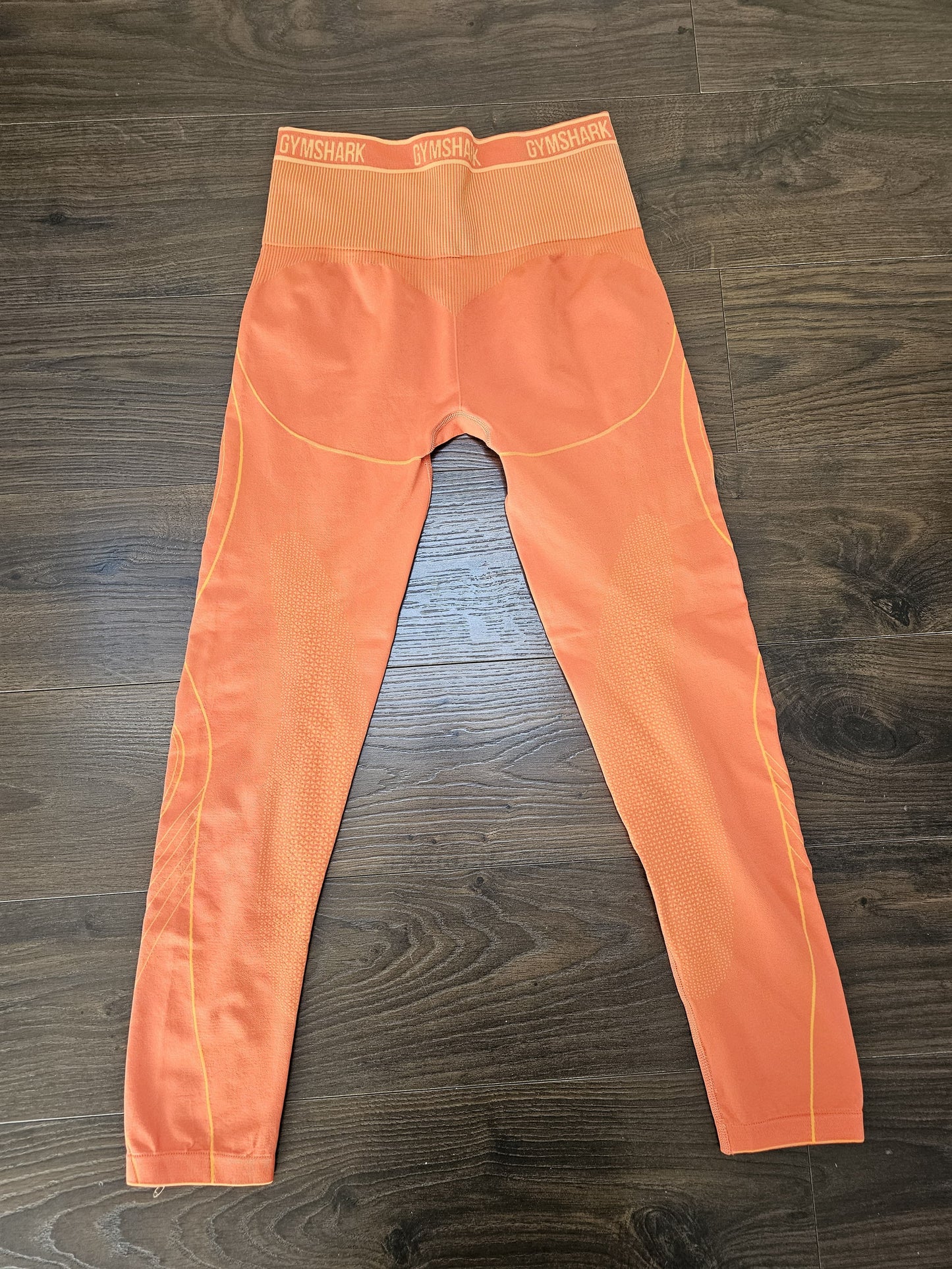 Gym Shark Womens Leggings Bundle x 3 - Camo/Peach/Orange - M/Medium
