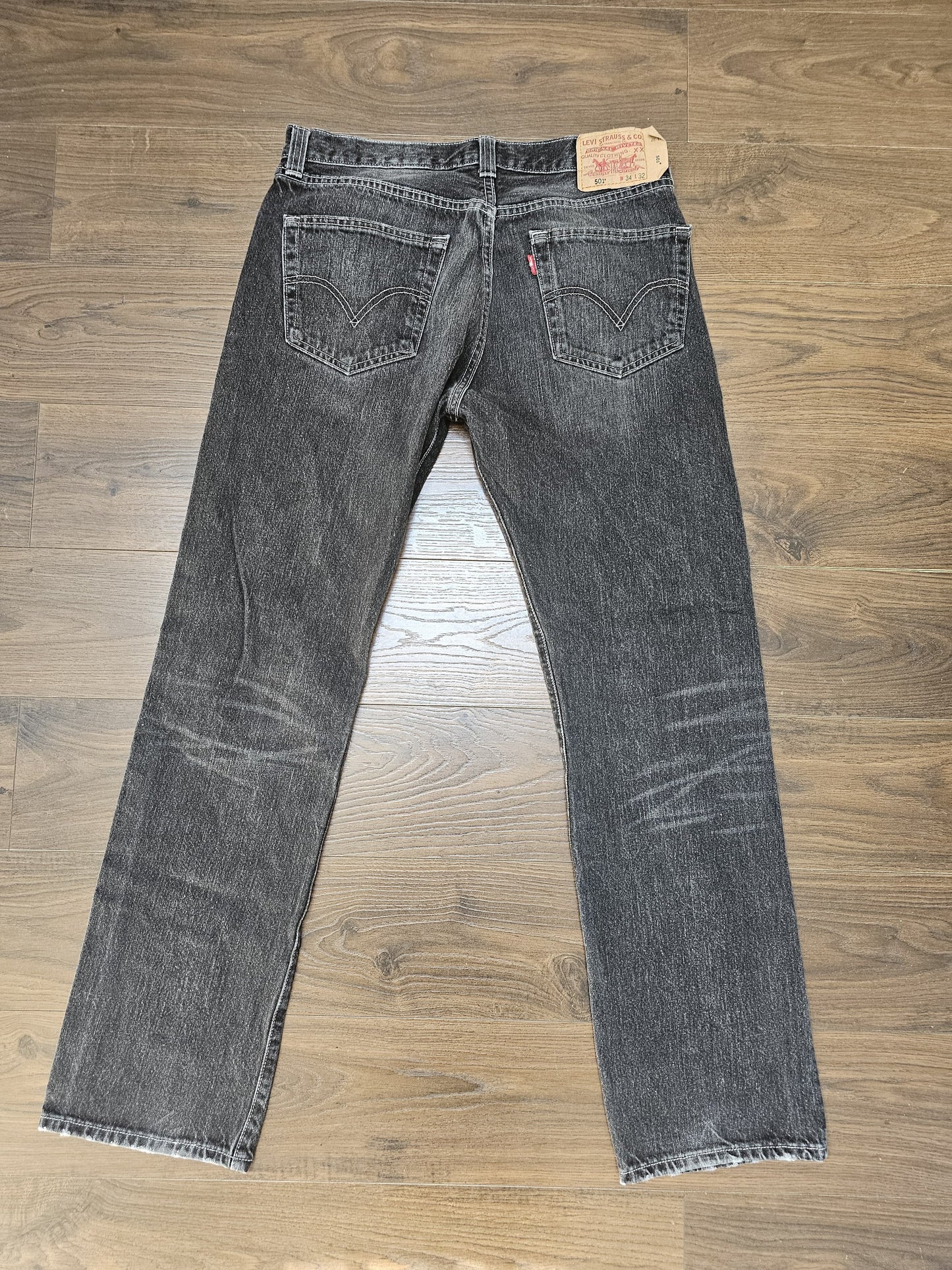 Levi's Original 501 Black Jeans 501 Straight Fit - W34/32L