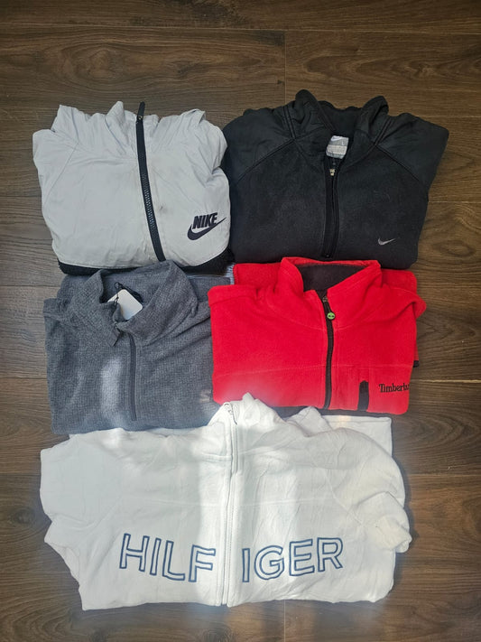 Re-Seller Bundle: 5 Designer Fleeces Mens/Womens - L/Large (Mixed)