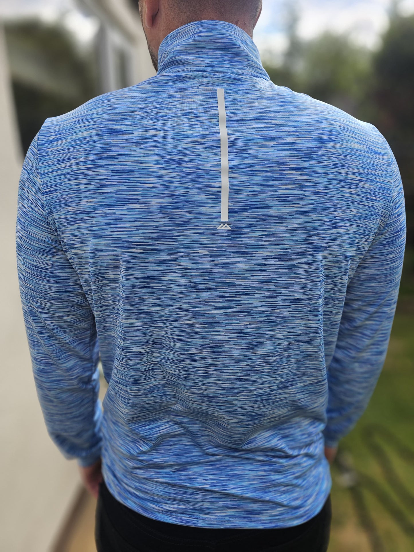 Mens Trailberg Activewear Blue 1/4 Zip Long Sleeve Top - M/Medium