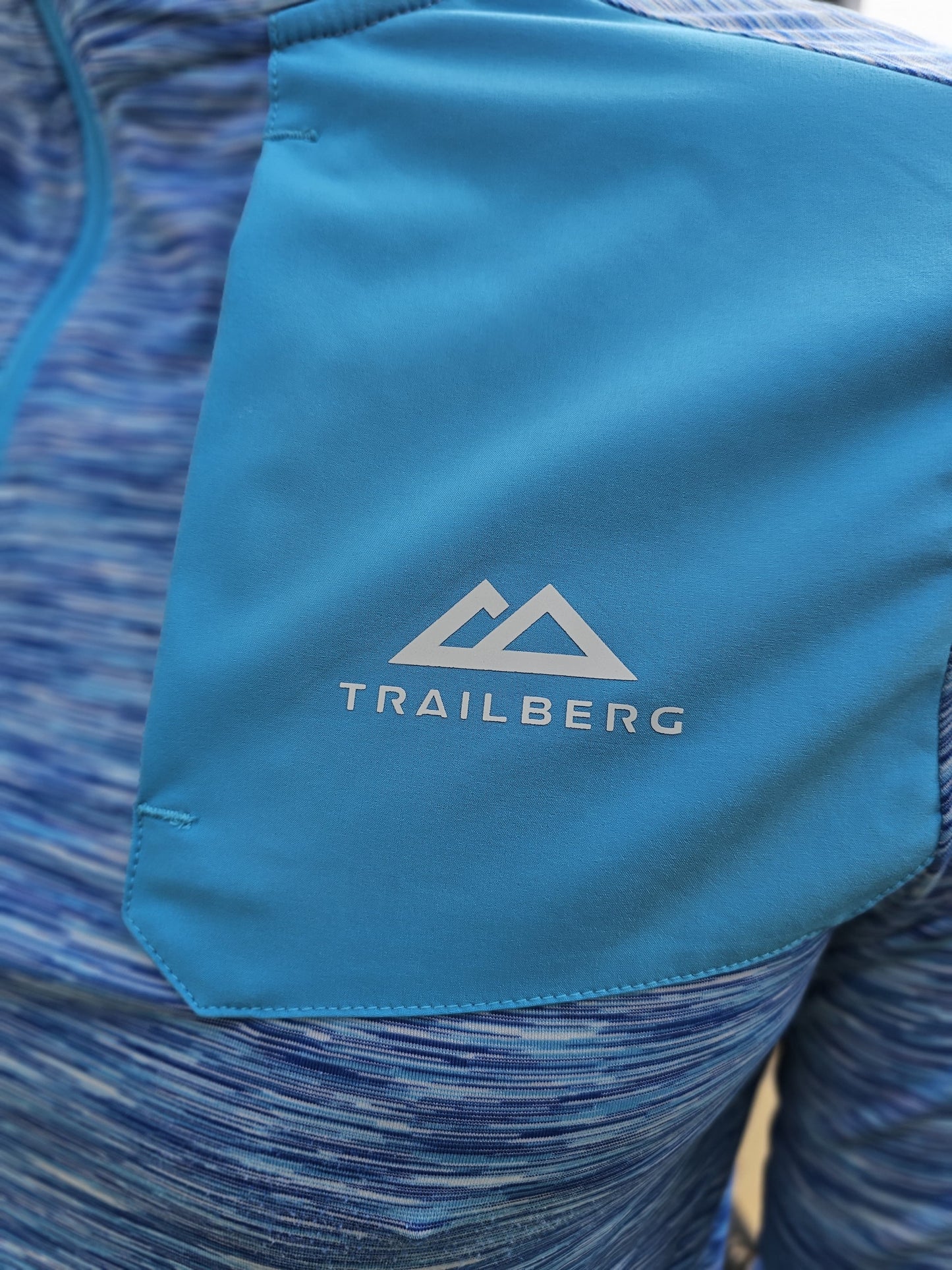 Mens Trailberg Activewear Blue 1/4 Zip Long Sleeve Top - M/Medium