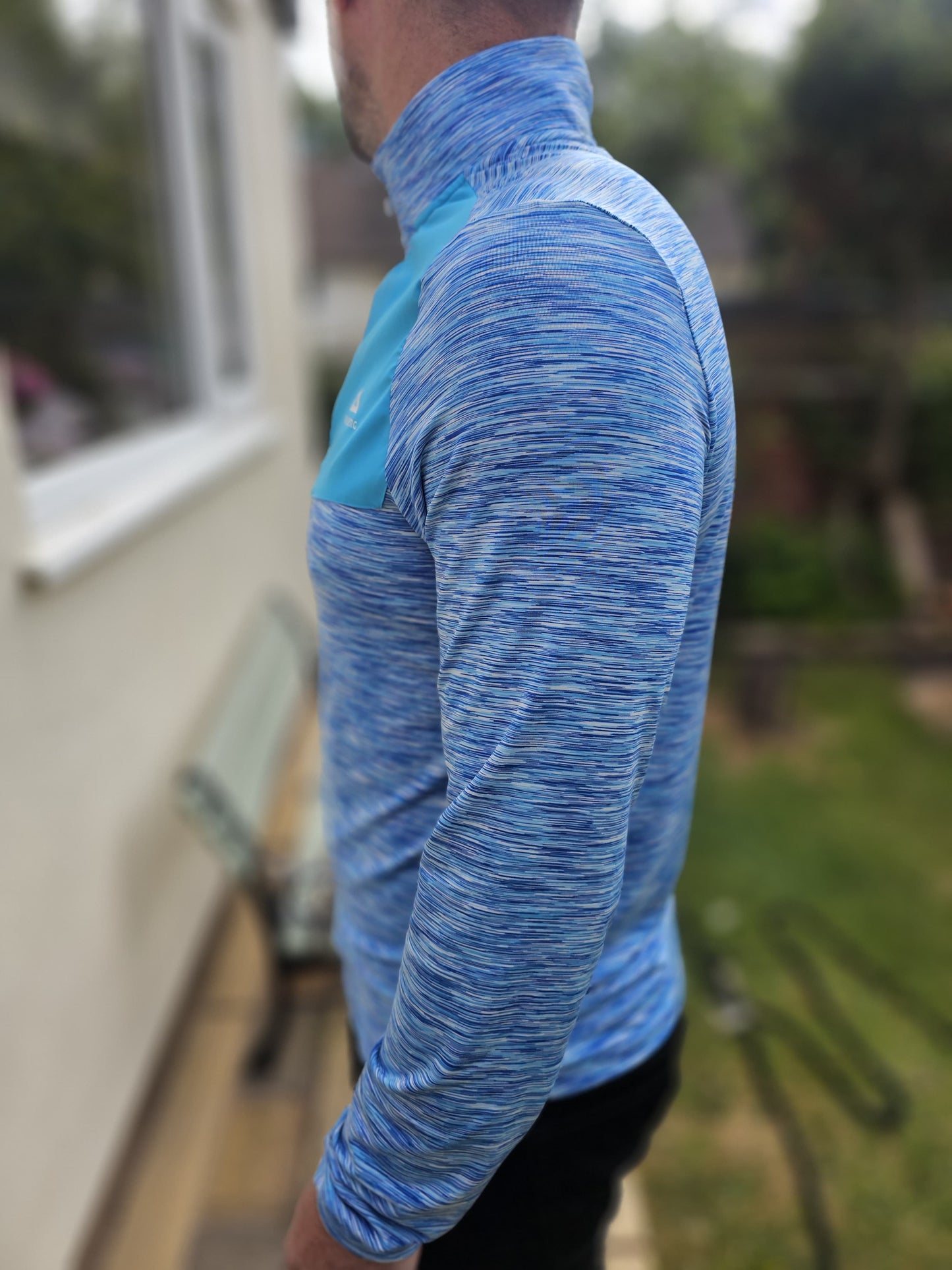 Mens Trailberg Activewear Blue 1/4 Zip Long Sleeve Top - M/Medium