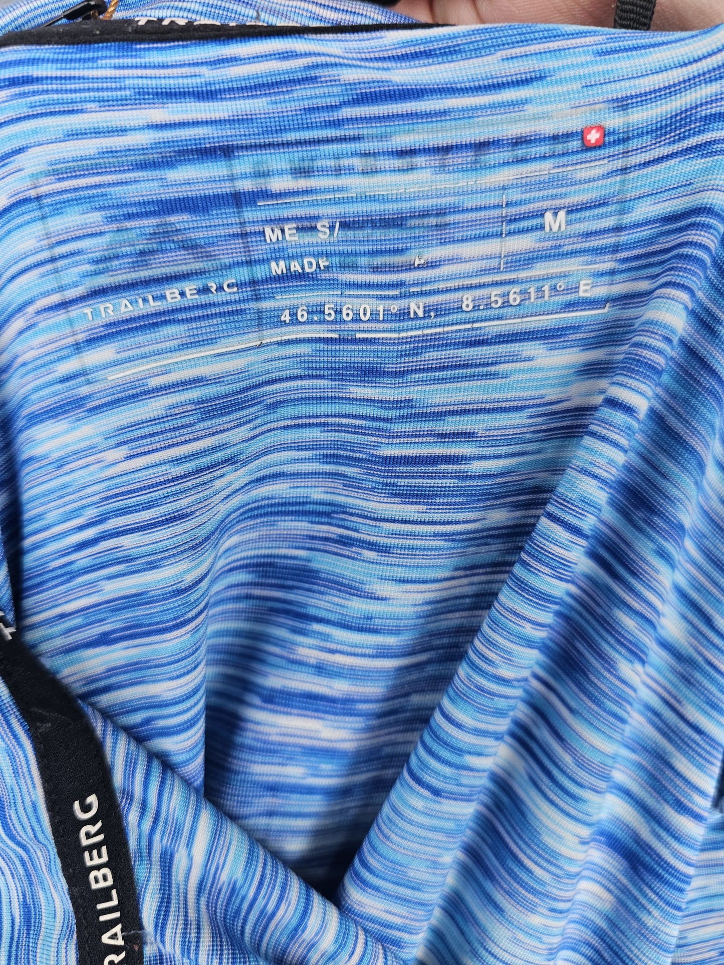 Mens Trailberg Activewear Blue 1/4 Zip Long Sleeve Top - M/Medium