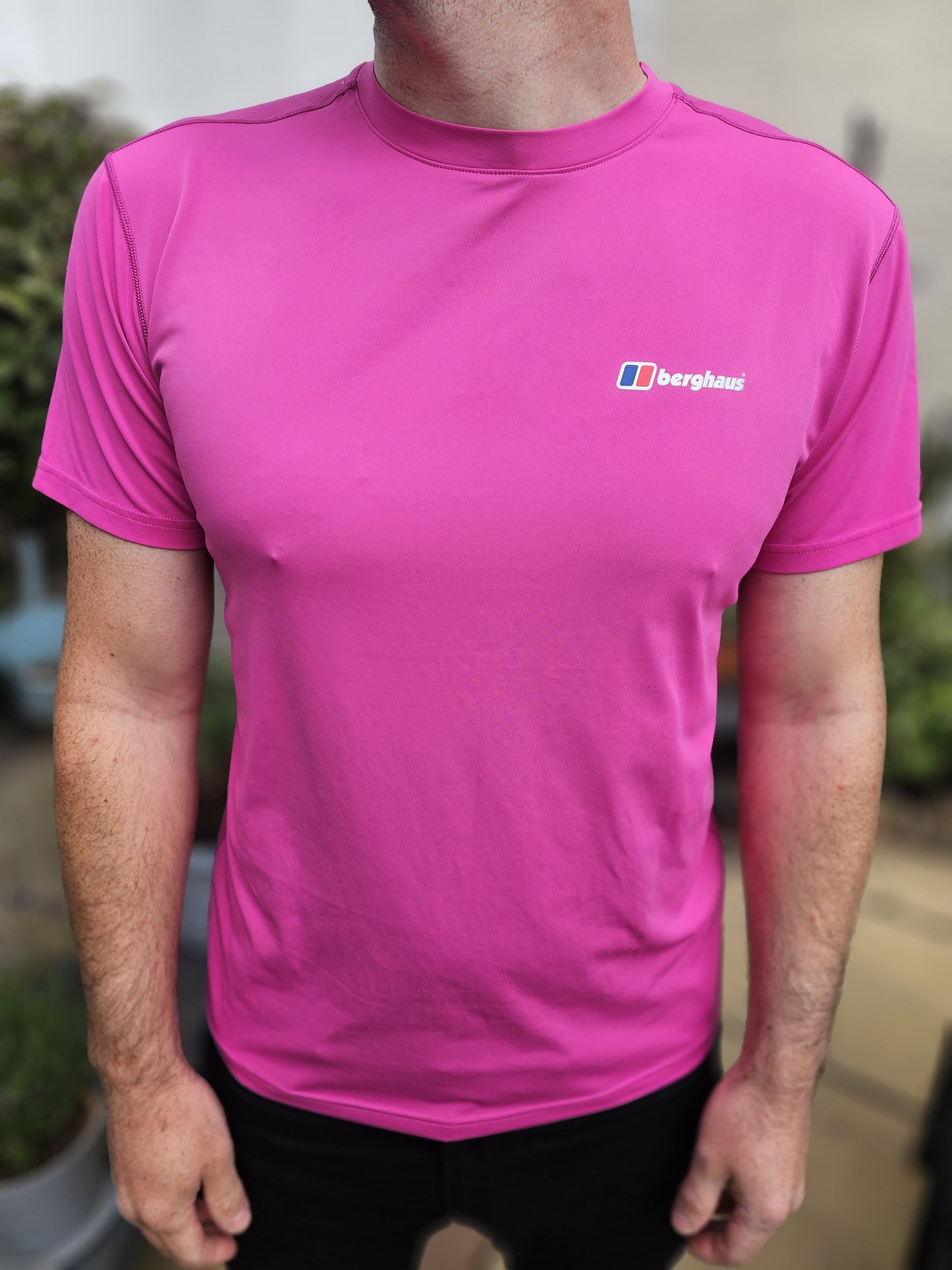 Mens Berghaus Pink Activewear Short Sleeve Top T-Shirt - M/Medium