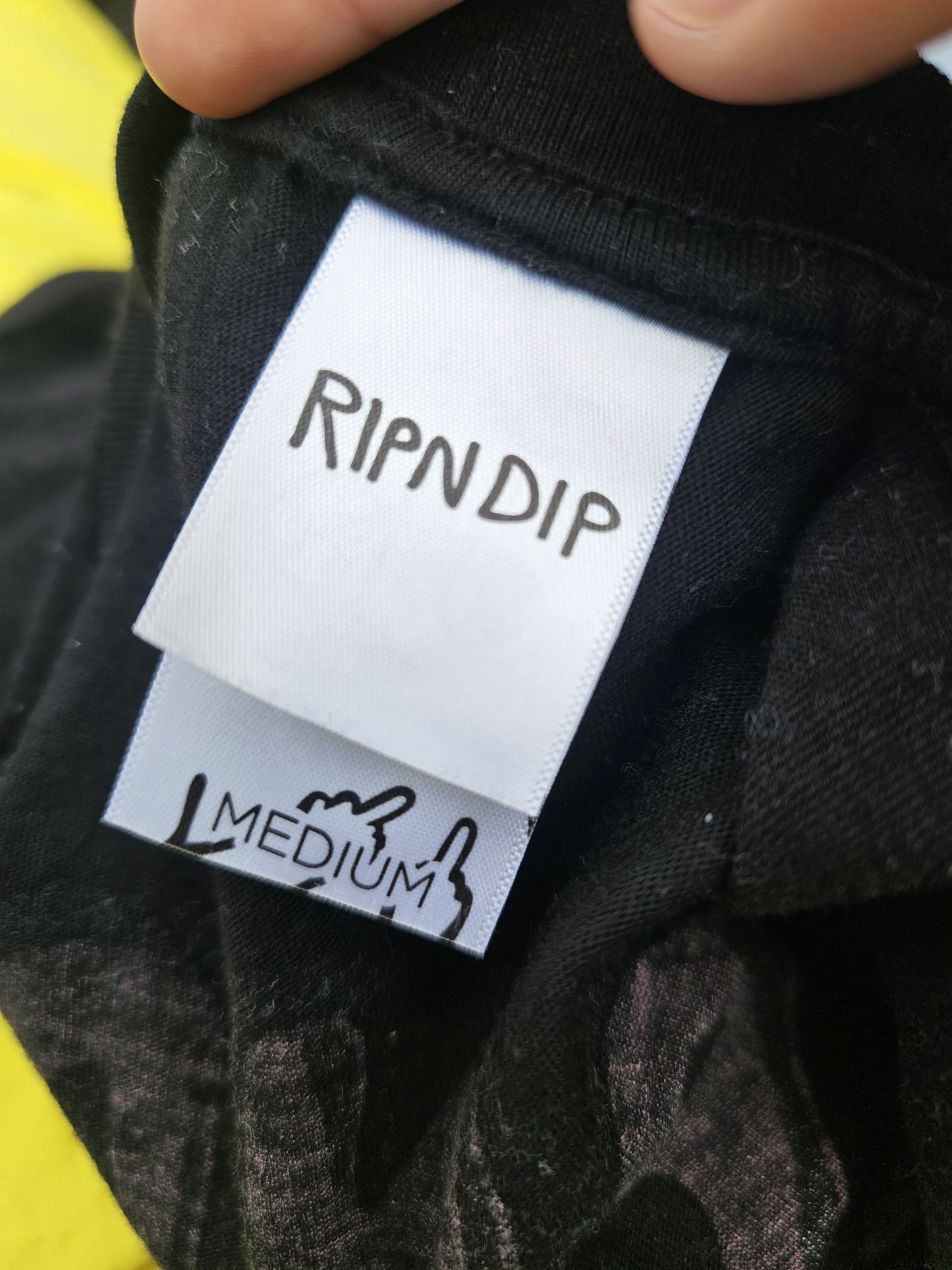Ripndip Black Short Sleeve Cat/Flowers/Butterfly Print T-Shirt - M/Medium