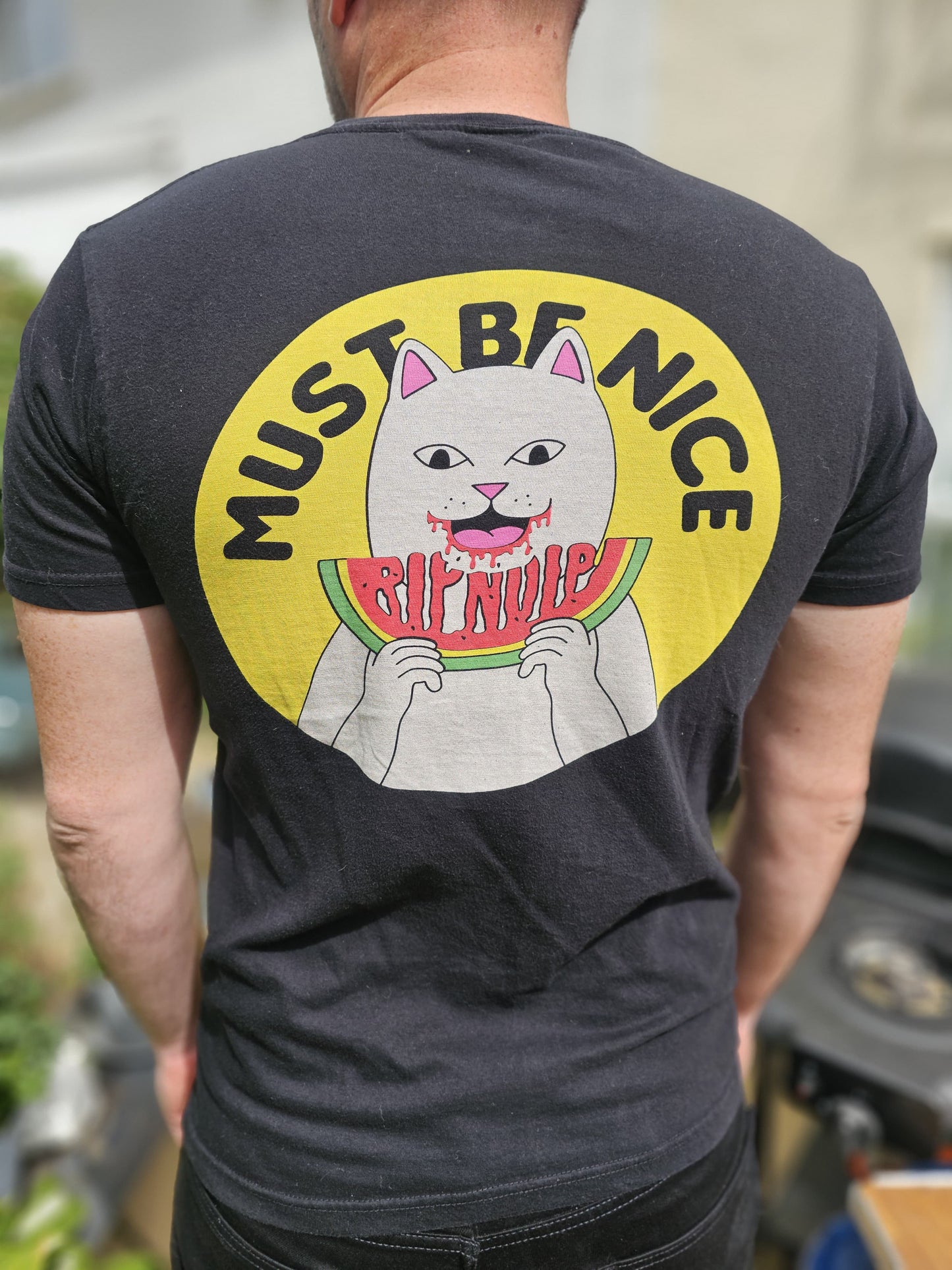 Ripndip Black Short Sleeve Must Be Nice Melon Print T-Shirt - M/Medium