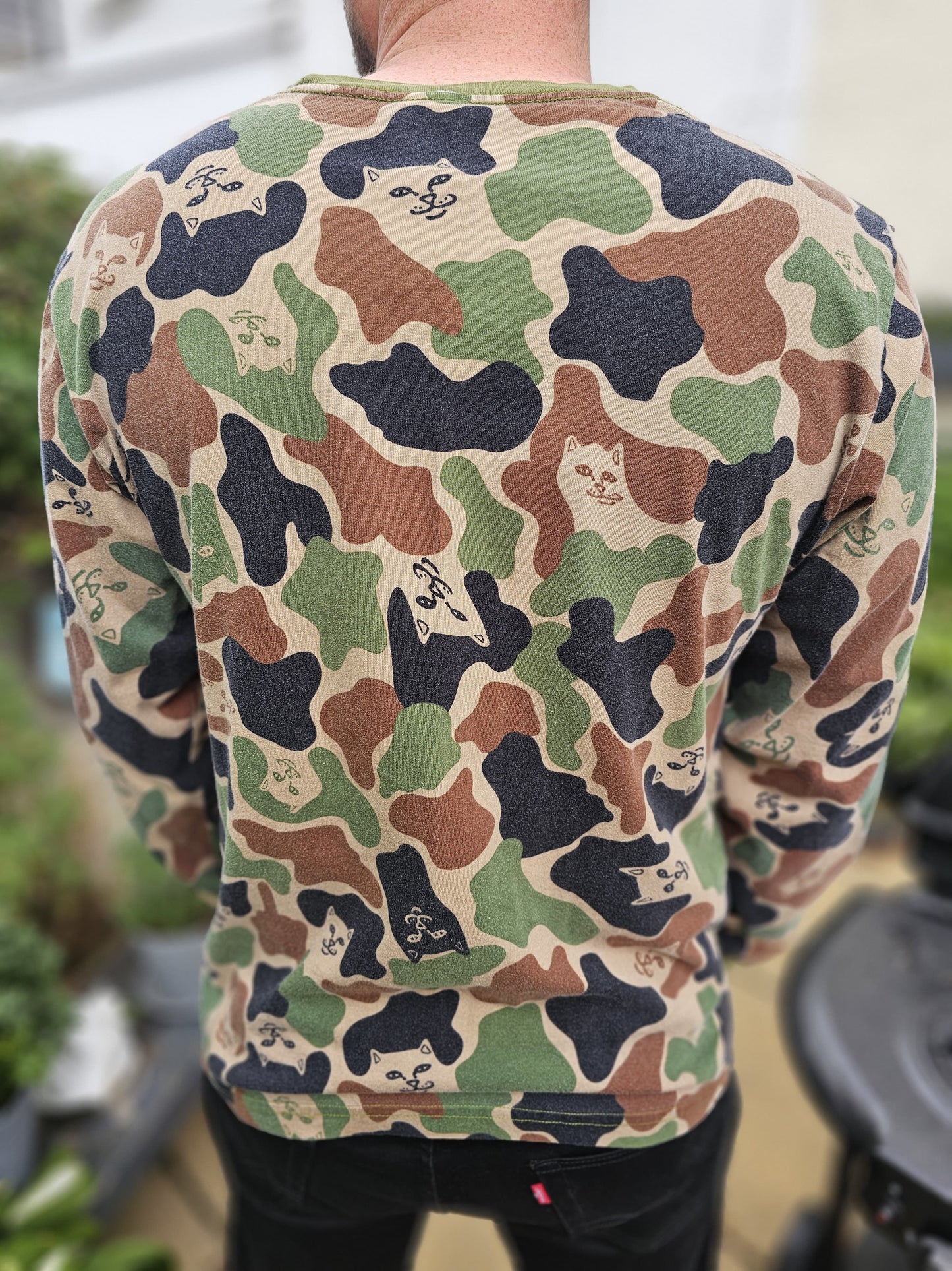 Ripndip Camo Nermal Long Sleeve Print T-Shirt - L/Large