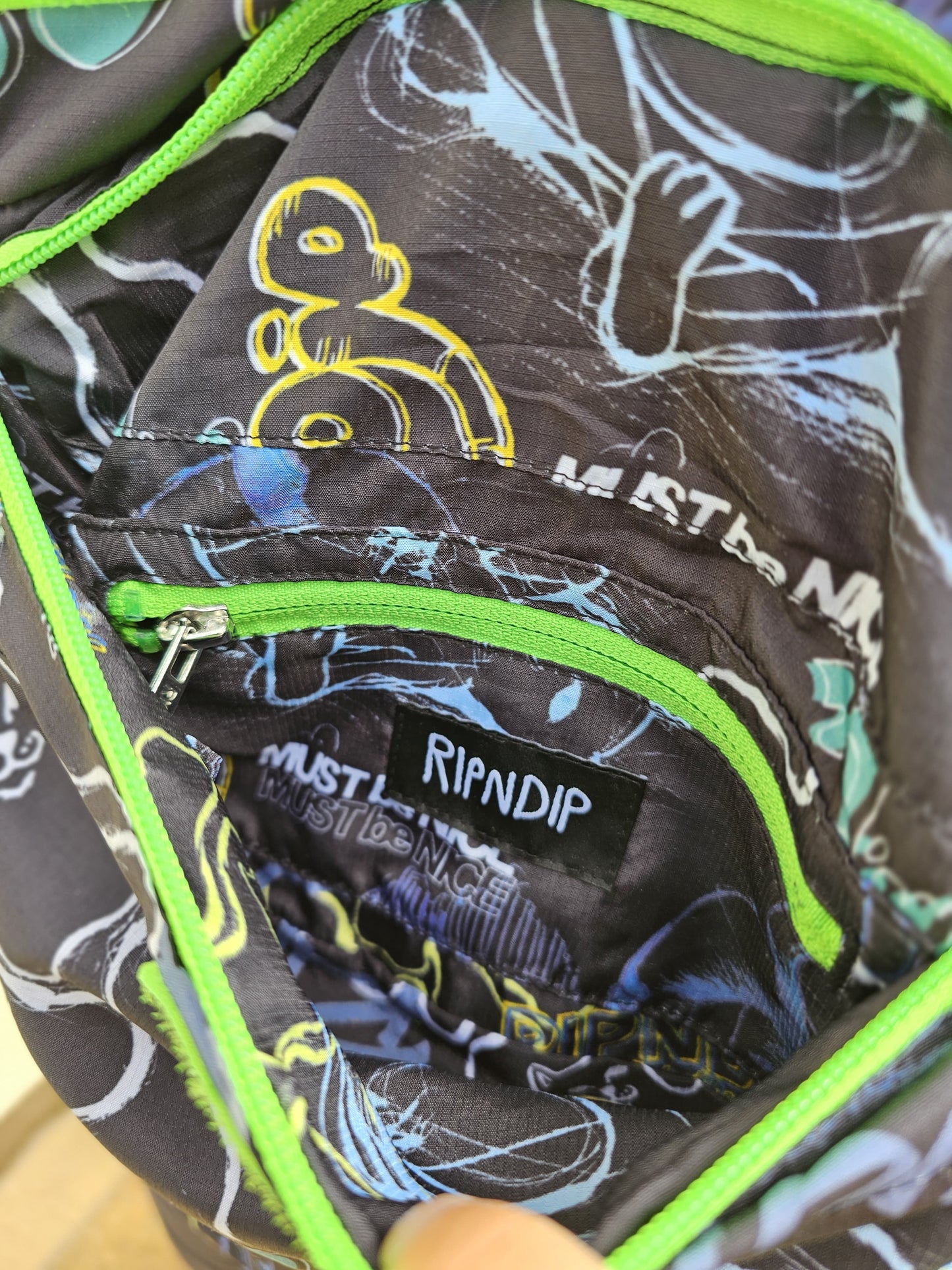 Ripndip 1/2 Zip Pullover Hooded Windbreaker Packable Jacket - M/Medium