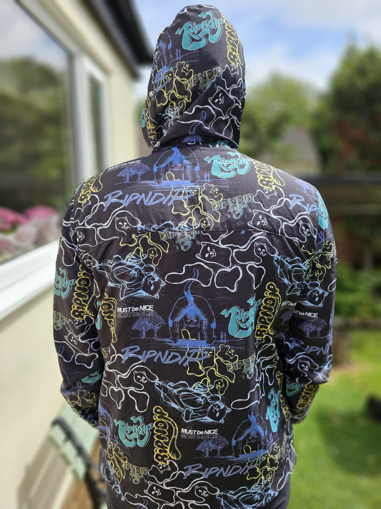 Ripndip 1/2 Zip Pullover Hooded Windbreaker Packable Jacket - M/Medium