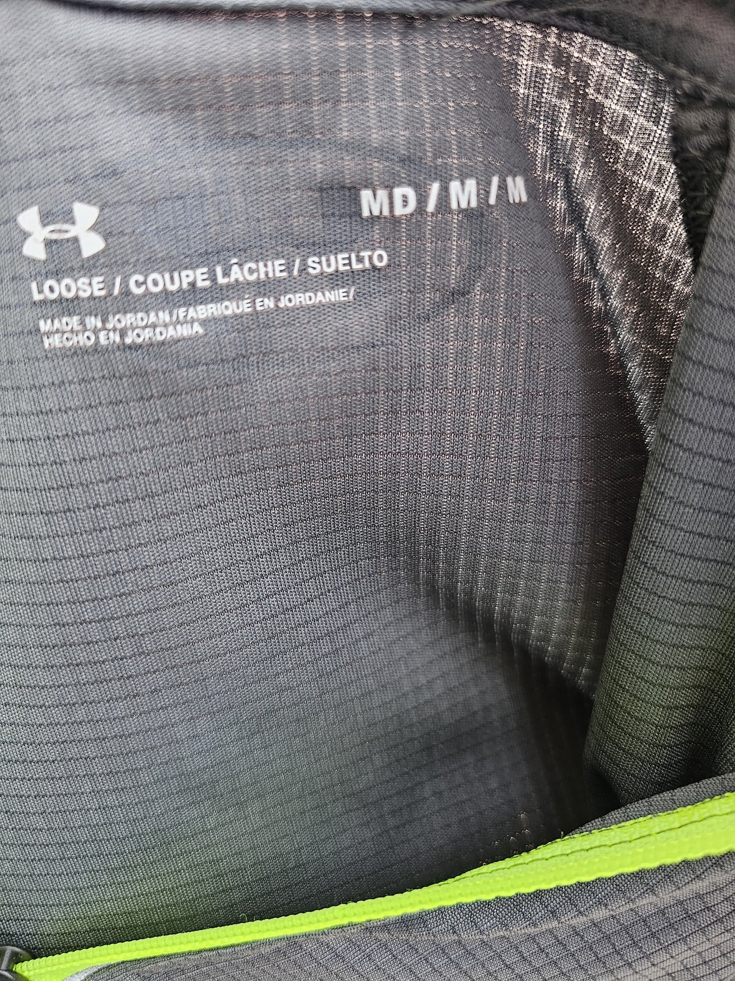 Under Armour Grey Long Sleeve 1/4 Zip Activewear Casual Top - M/Medium