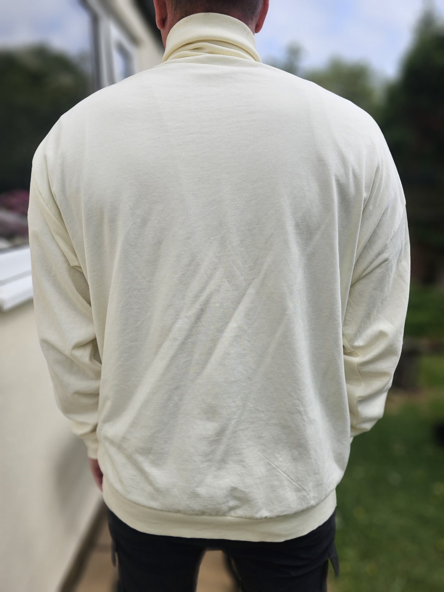 Reclaimed Vintage Cream Pullover 1/4 Zip Jumper - XL/Extra Large