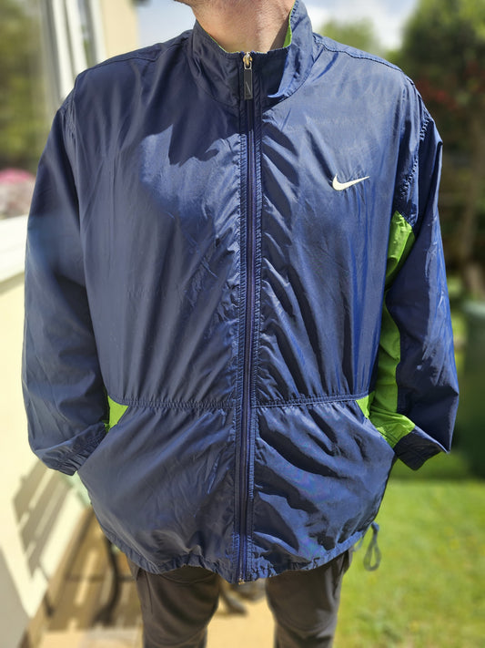Vintage Nike Windbreaker Full Zip Hooded jacket 90s/Y2K - XL/Extra Large Casual