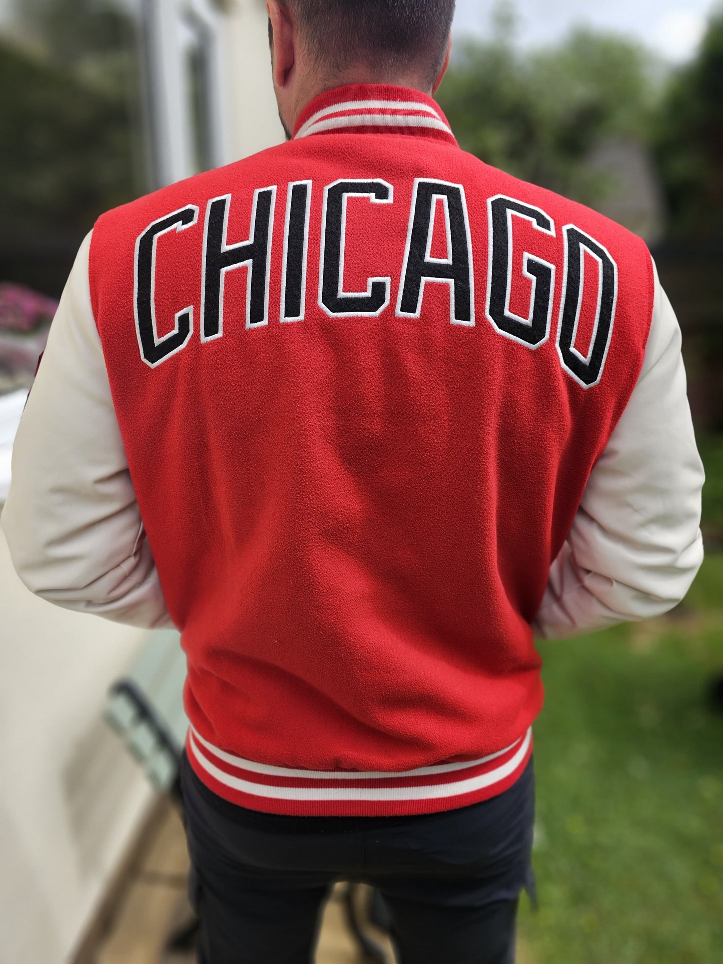 Chicago Bulls NBA Red/White Varsity Style Jacket - M/Medium L/Large