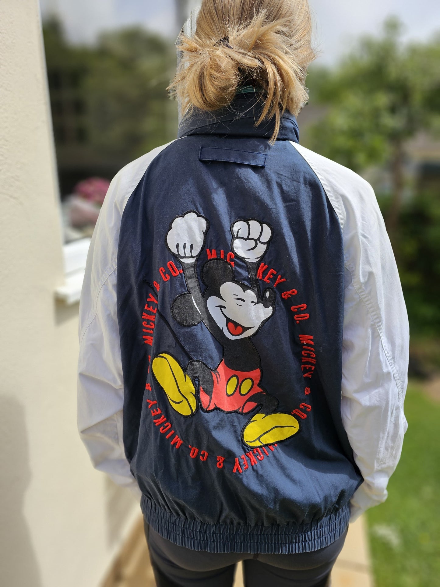 Rare Vintage Full Zip Mickey Mouse Disney Hooded Windbreaker/Sailing Style Jacket 1980s/1990s - M/Medium