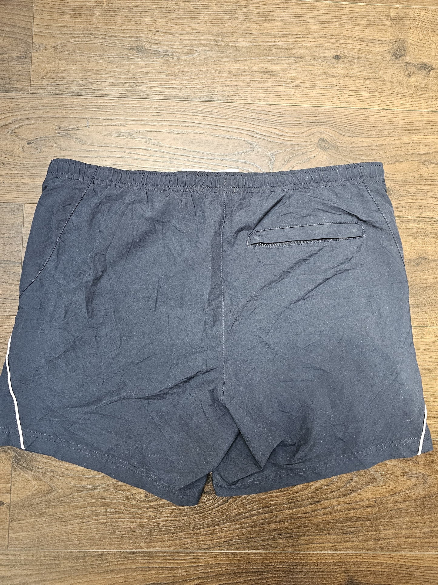Nike Navy Swim/Casual Shorts White White Piping - M/Medium