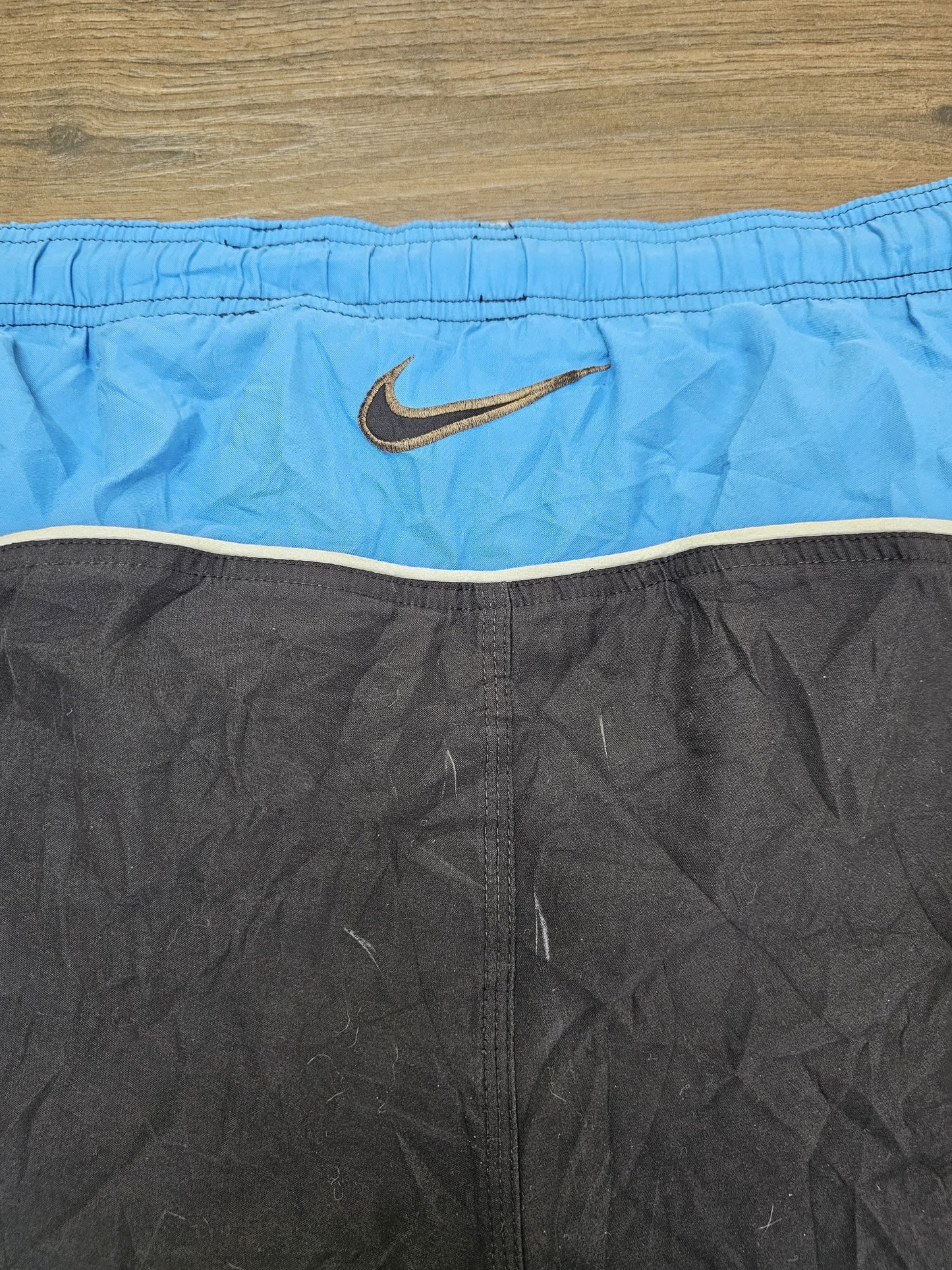 Nike Silver Tag Activewear/Casual/Swim Blue Black Shorts - XL/Extra Large
