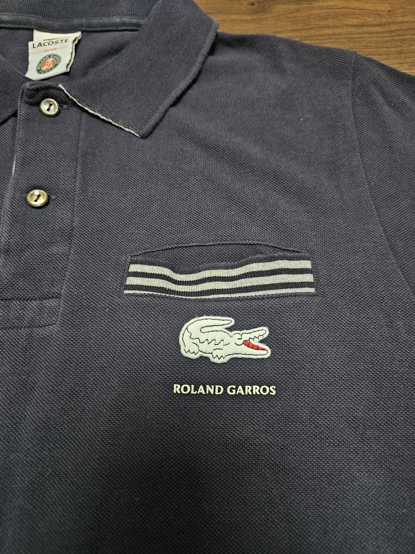 Vintage Lacoste x Roland Garros Logo Pocket Polo Shirt - 3 - S/Small 36-38