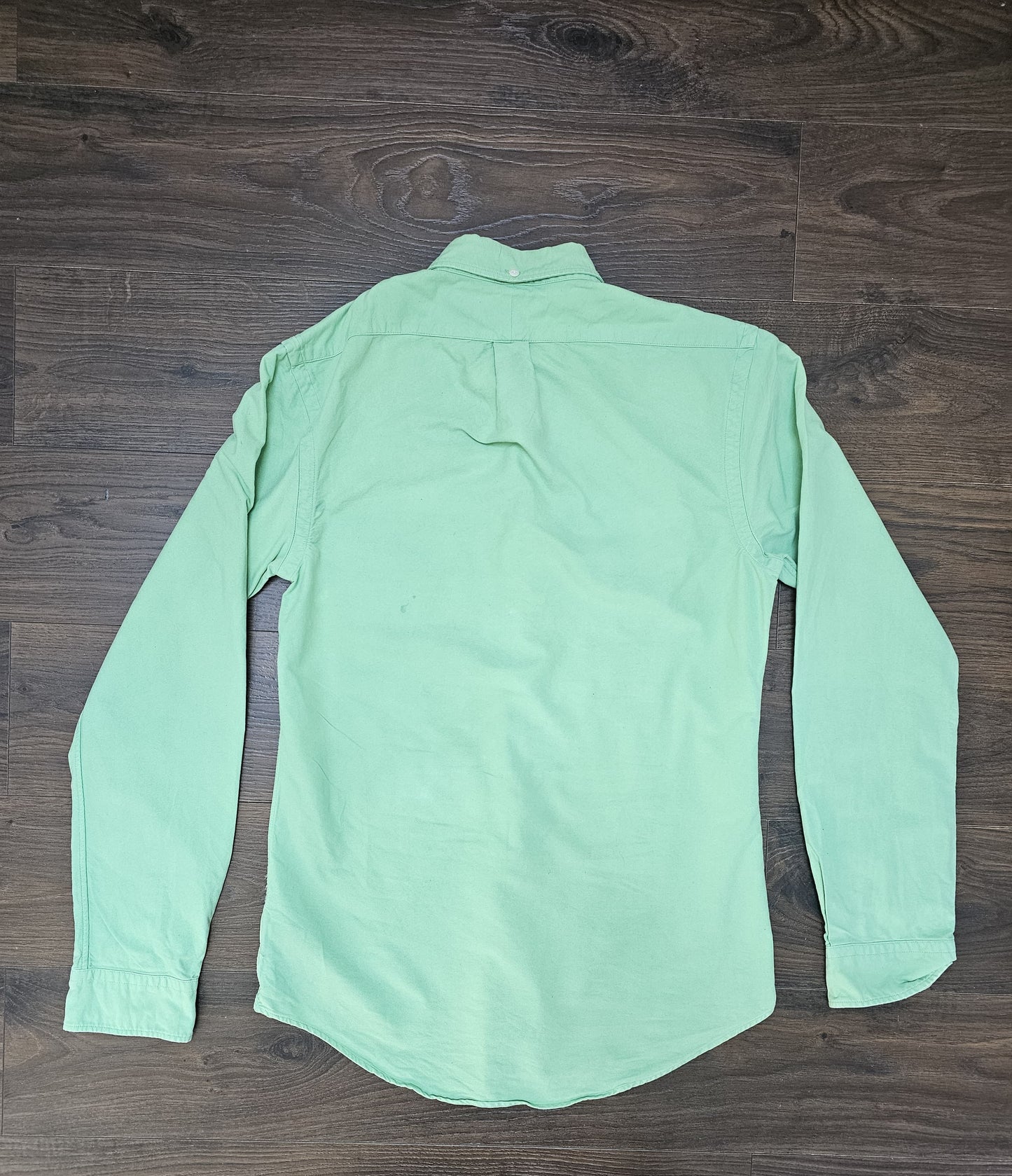 Mens Ralph Lauren Light Green Button Up Slim Fit Collared Shirt - S/Small