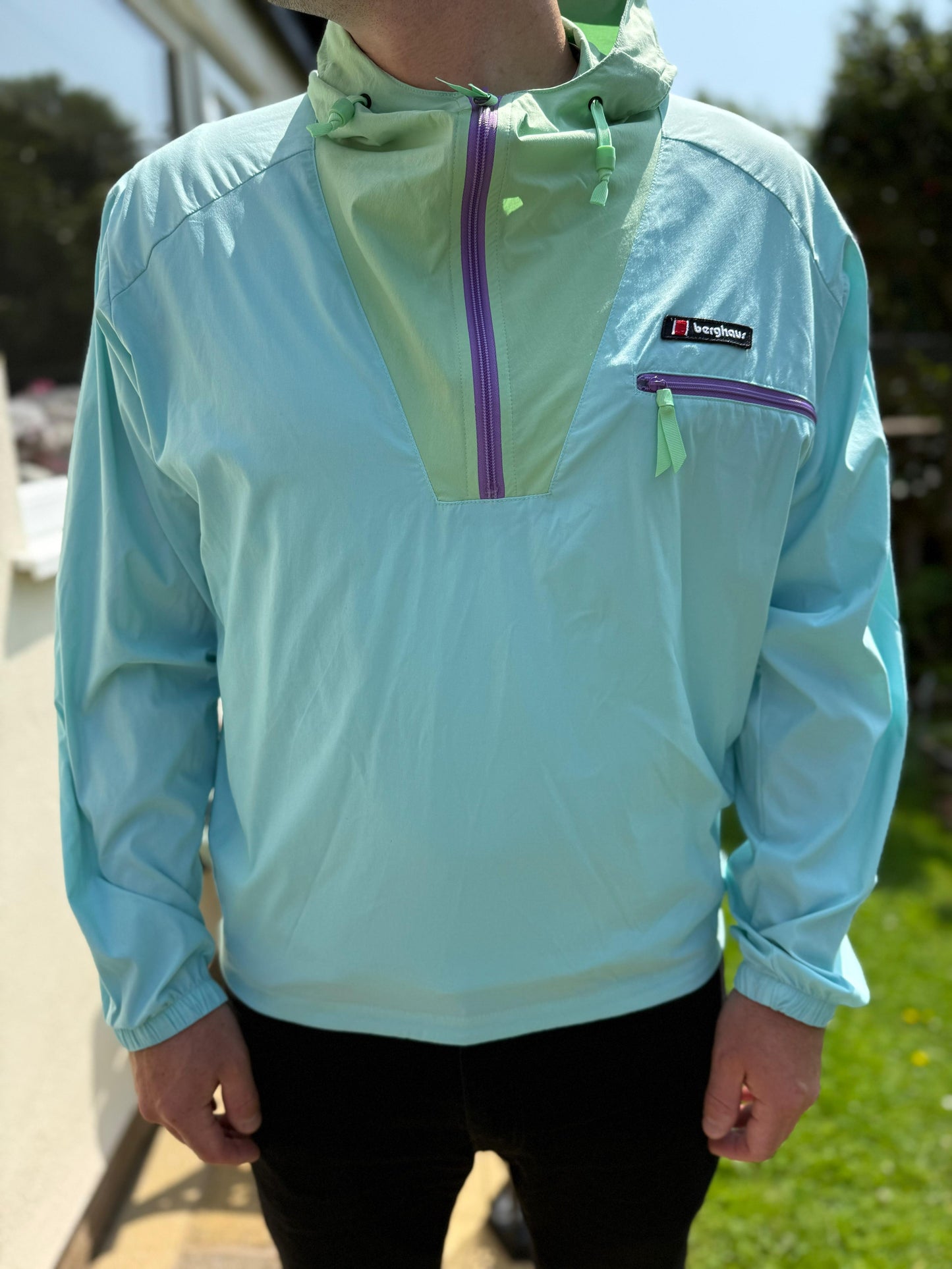 Berghaus Unisex Wind Shirt 90 1/2 Zip Hooded Jacket - M/Medium