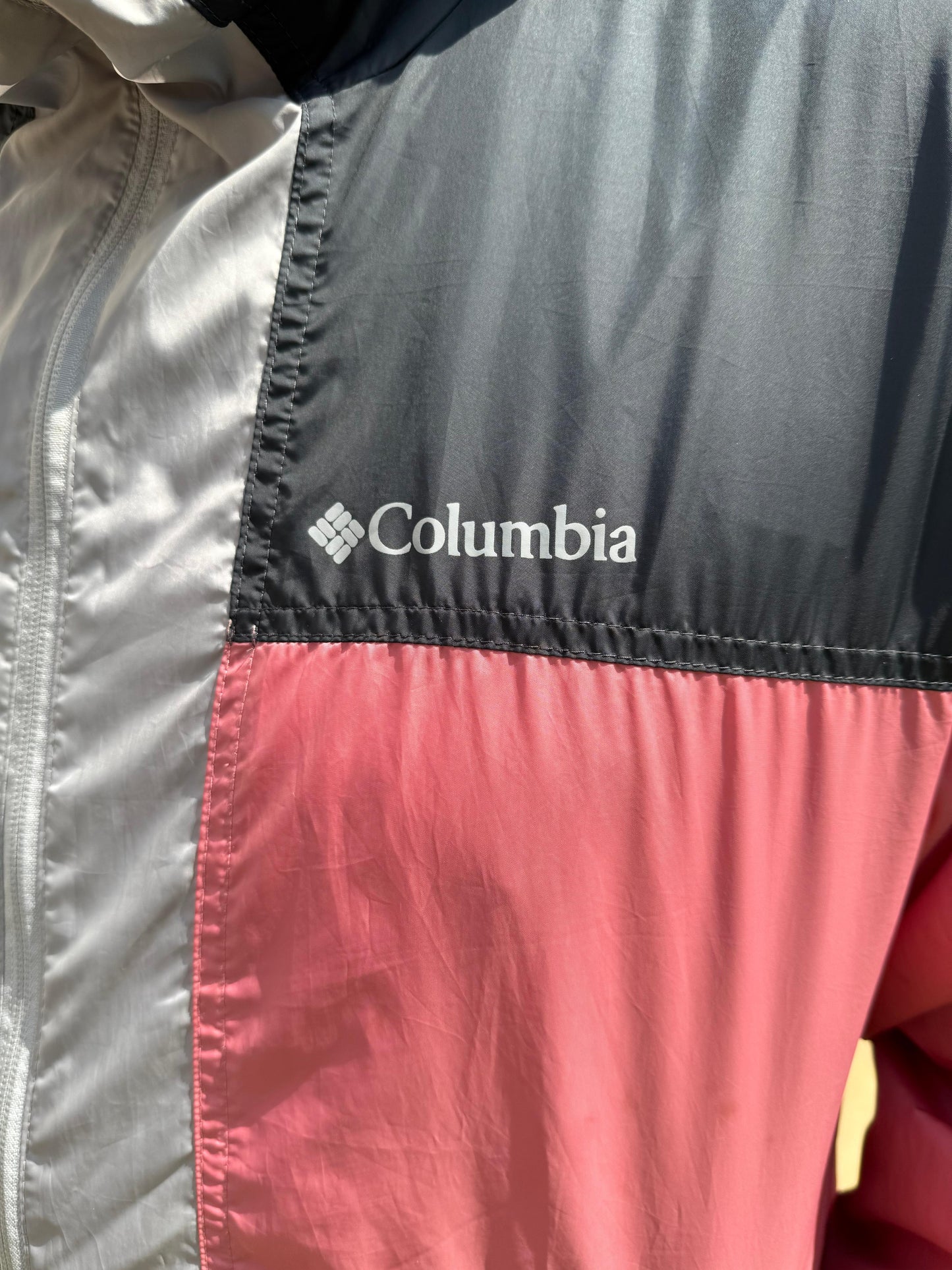 Columbia Pullover Hooded Windbreaker Jacket Multicolour - L/Large