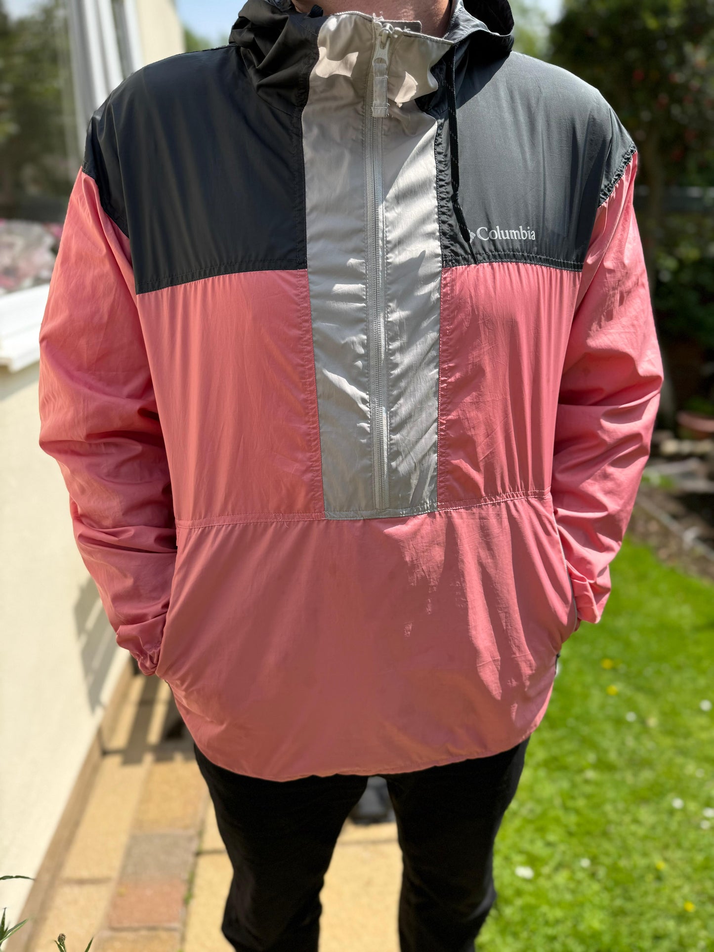 Columbia Pullover Hooded Windbreaker Jacket Multicolour - L/Large