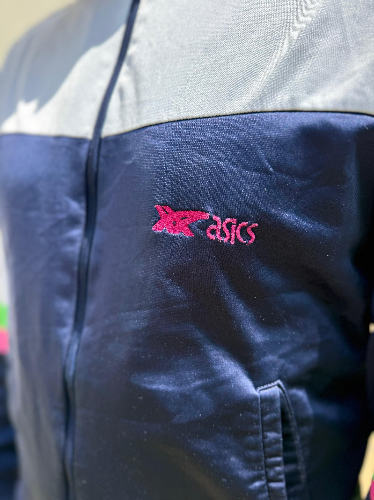 Vintage Unisex Asics Casual Tracksuit Style Sport Jacket - M/L Medium/Large