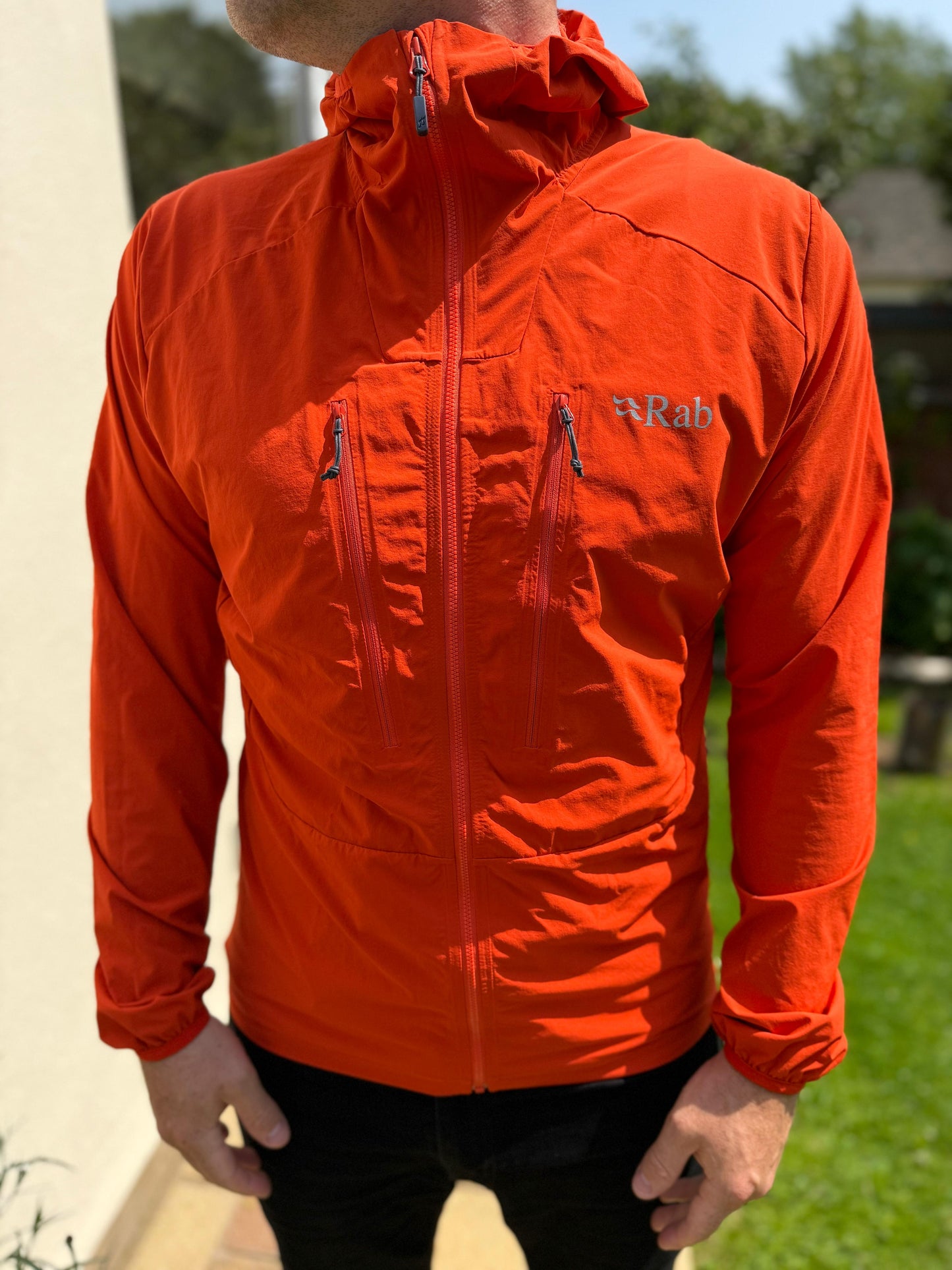 Rab Borealis Soft Shell Style Full Zip Hooded Climbing Jacket - L/Large