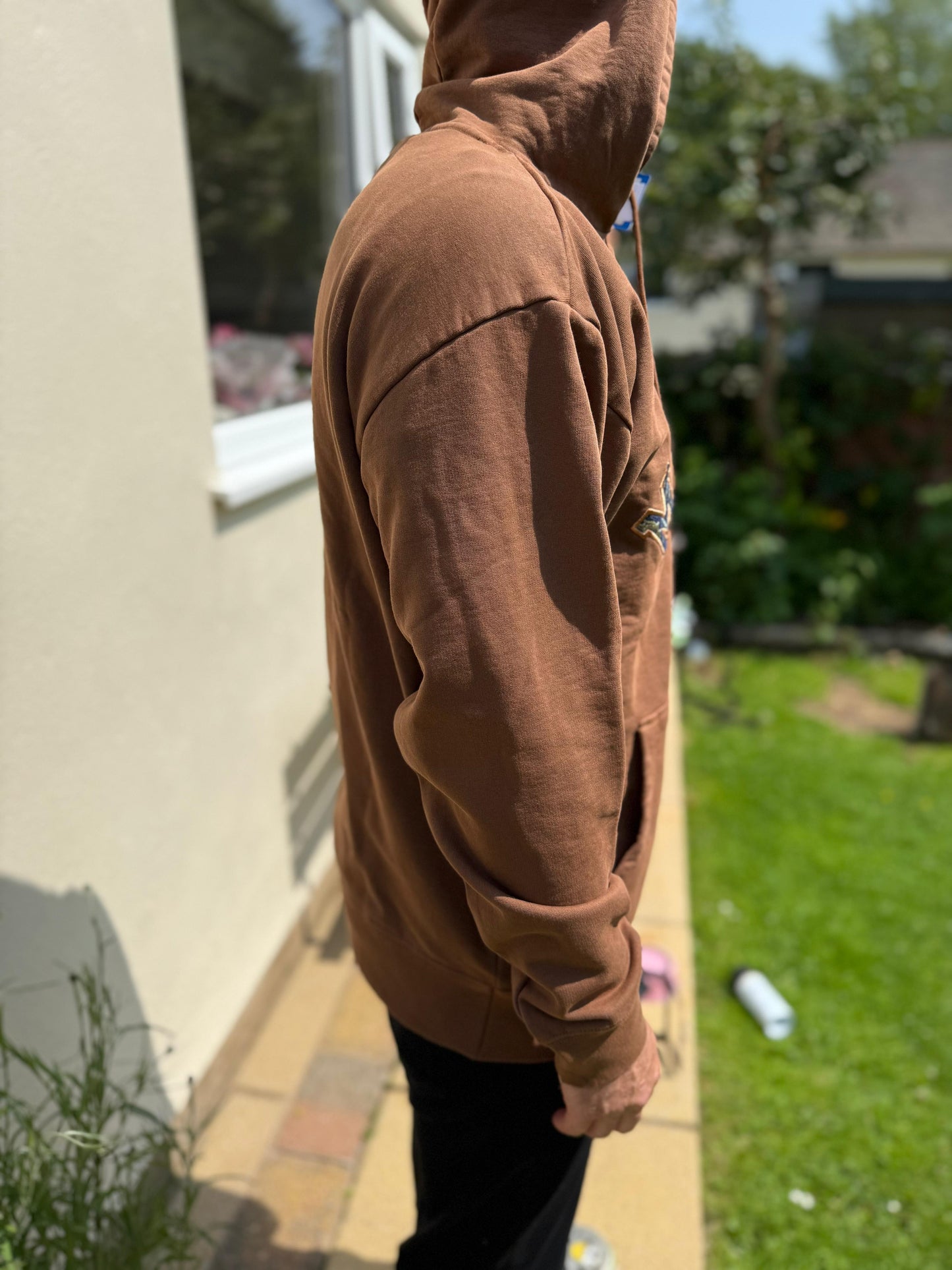 Brand New Market Spellout Brown Pullover Hoodie - L/Large