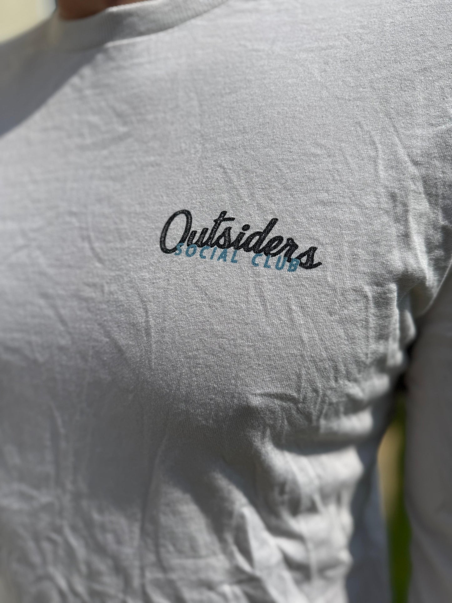 Passenger Outsiders Social Club Long Sleeve White T-Shirt Unisex - L/Large