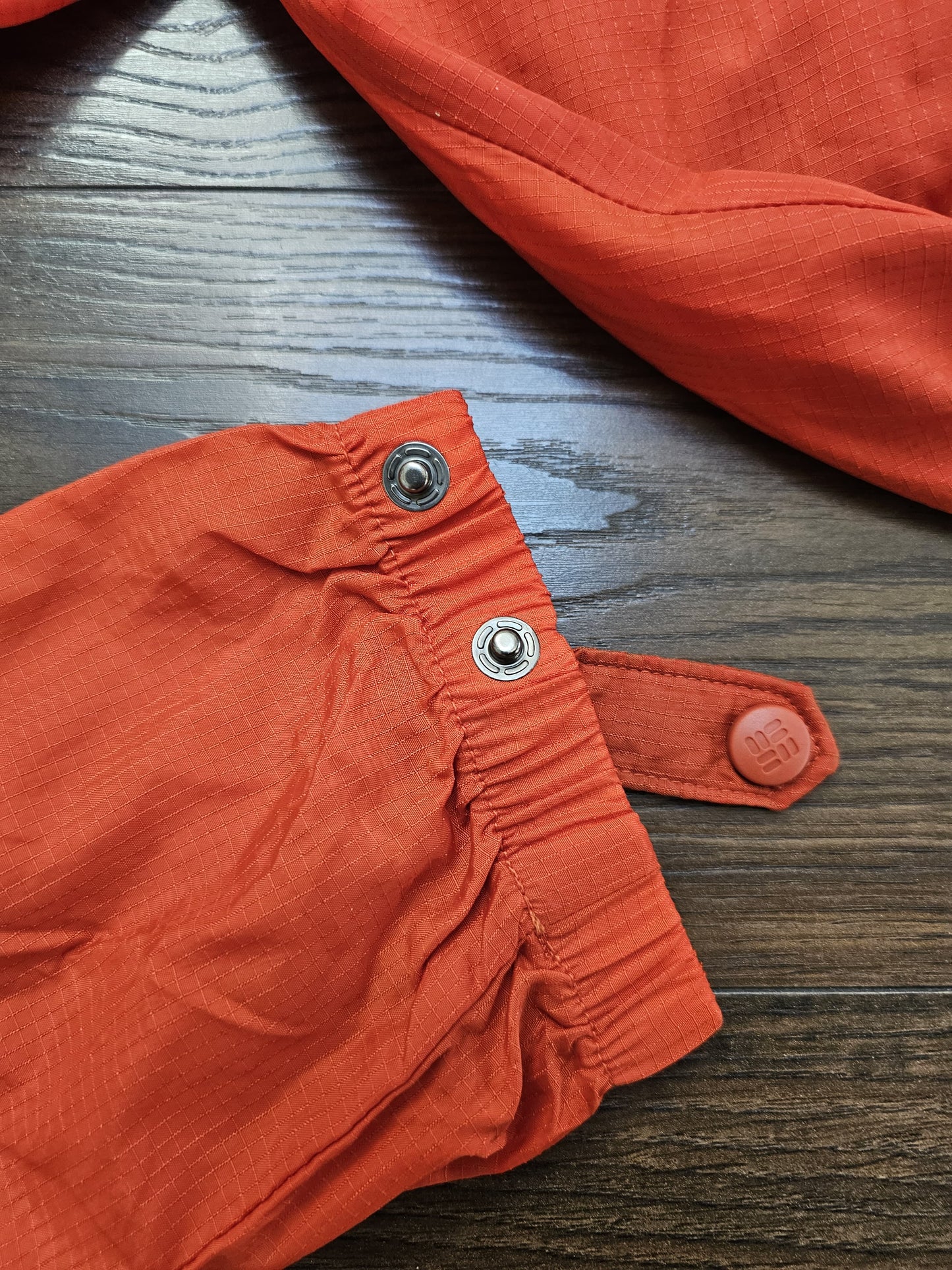 Mens Columbia 1/2 Zip Windbreaker Pullover Jacket & Wind Pants Orange- M/Medium/30