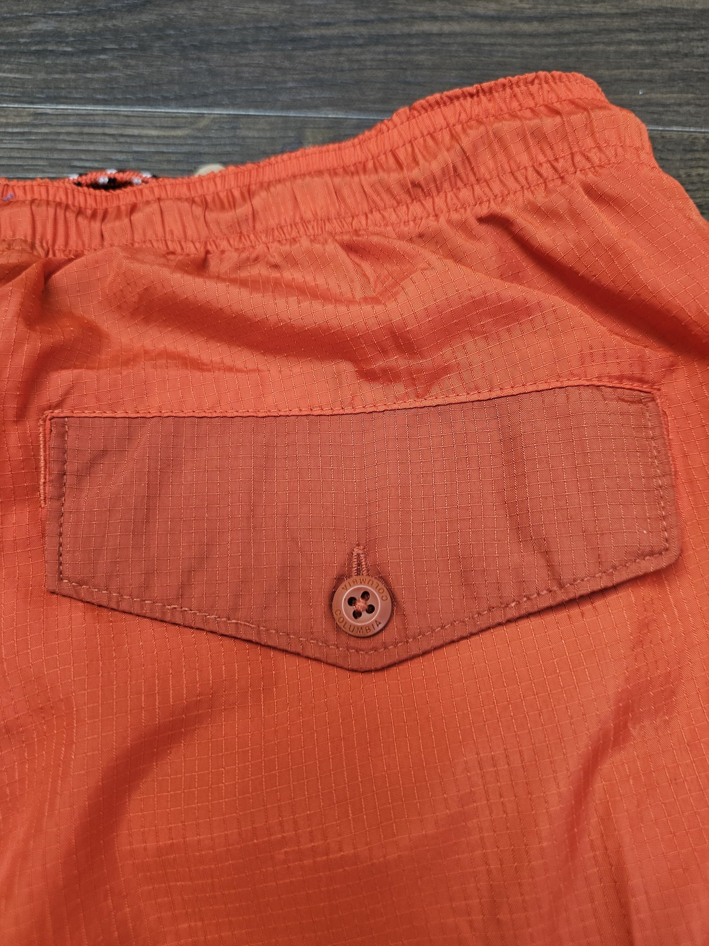 Mens Columbia 1/2 Zip Windbreaker Pullover Jacket & Wind Pants Orange- M/Medium/30