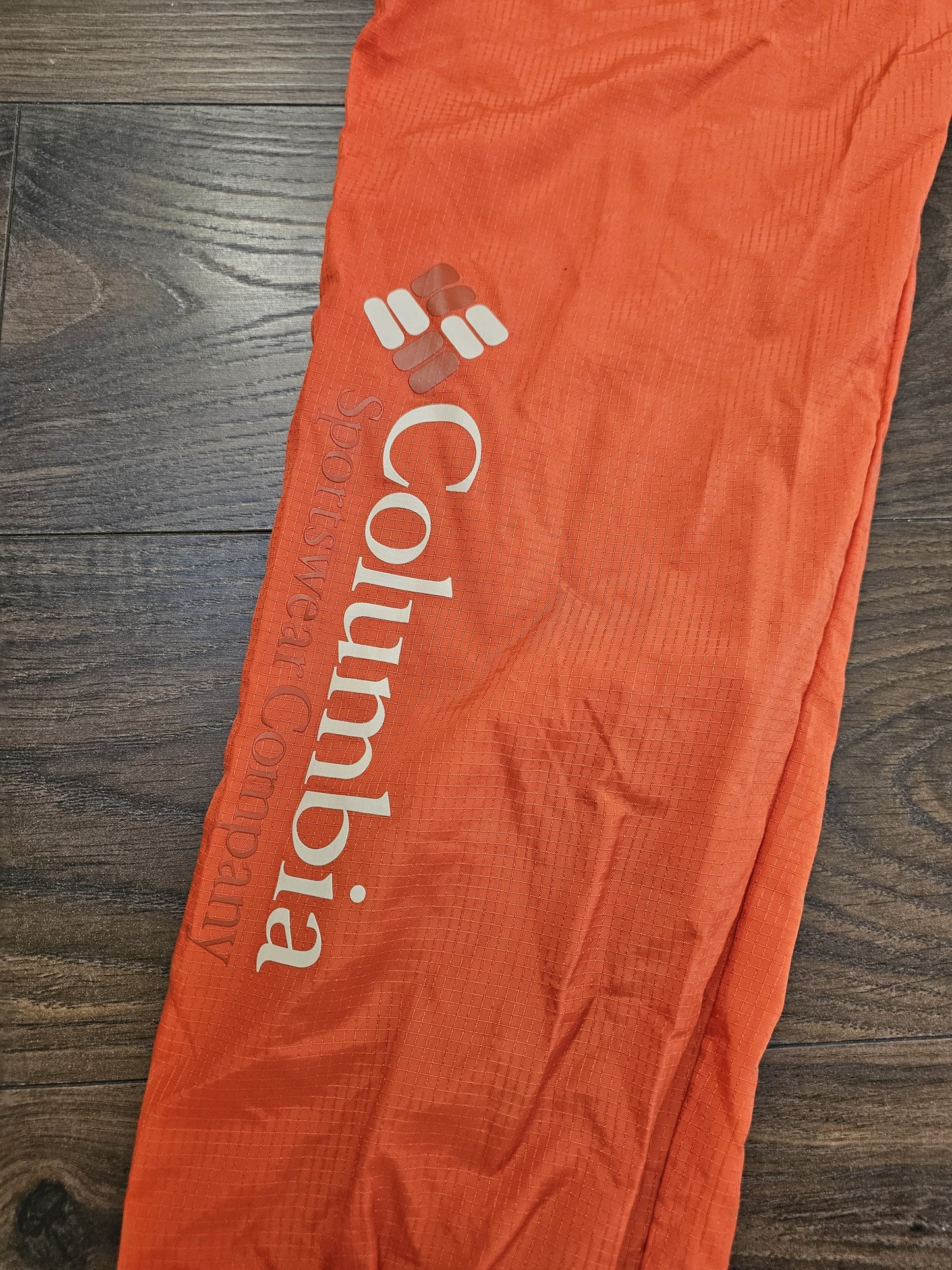 Mens Columbia 1/2 Zip Windbreaker Pullover Jacket & Wind Pants Orange- M/Medium/30
