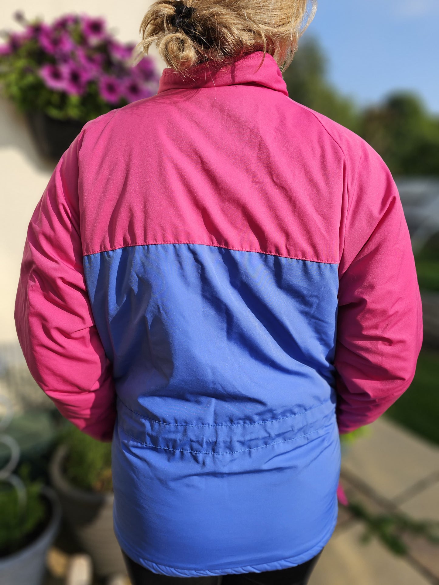 Vintage Berghaus Neidhart Gemini LTS Blue/Pink Full Zip Windbreaker 90s Coat/Jacket - Size 36