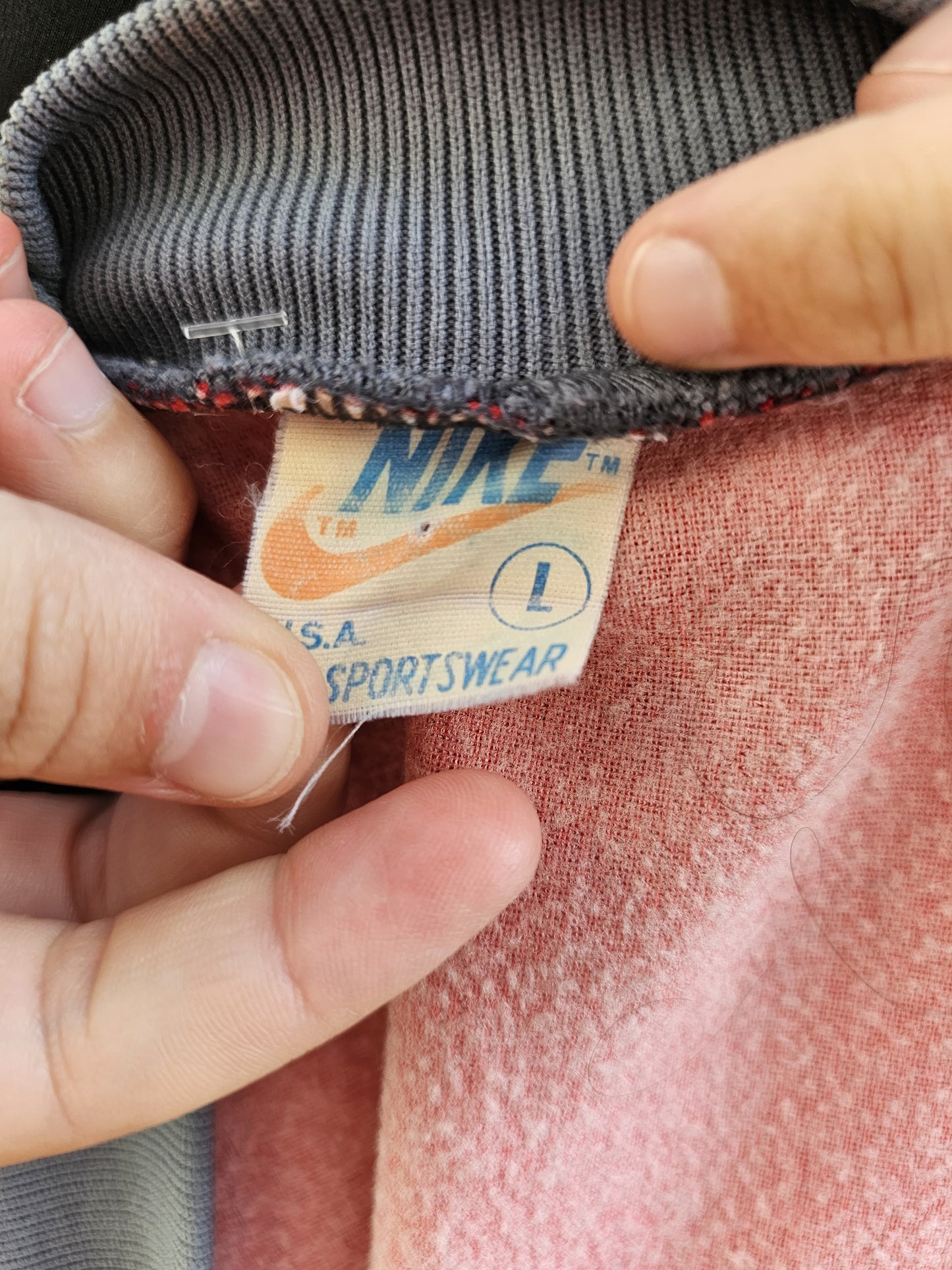 Awesome Vintage Nike Track/Windbreaker Style Full Zip Sport Jacket - L/Large