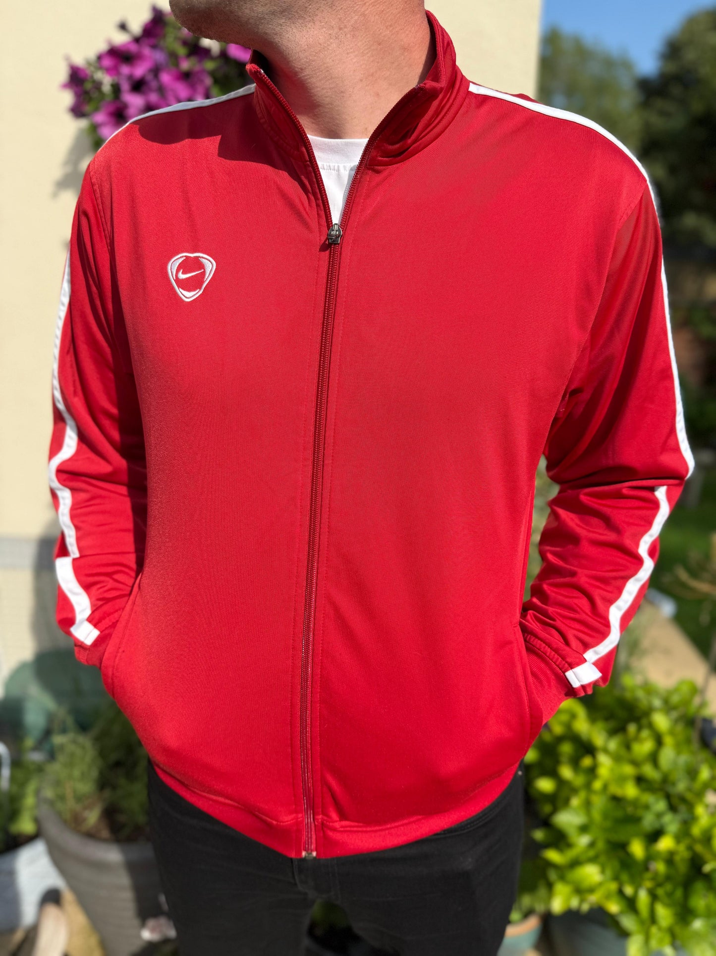 Awesome Y2K SilverTag Vintage Nike Track Suit Style Full Zip Sport Jacket - M/Medium