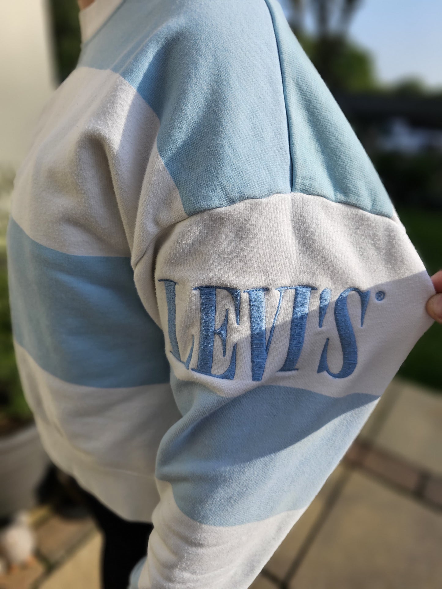 Womens Levi's Pullover Block Stripe Jumper Sweatshirt - XS/Extra Small S/M