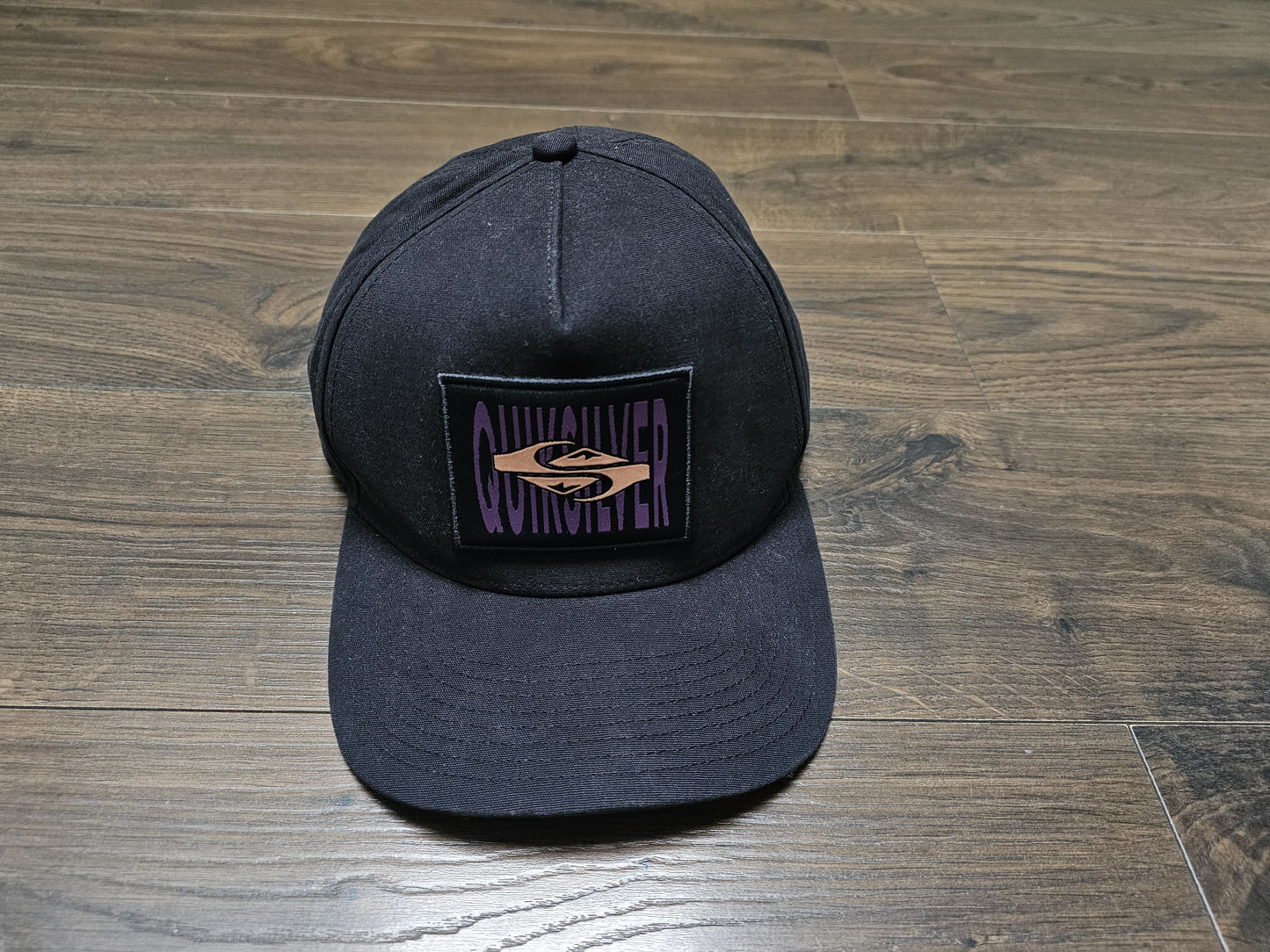 Quiksilver Unisex Black Embroidered Cap/Hat/Snap back - One Size/Adjustable