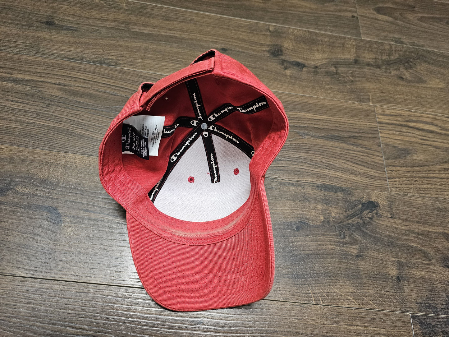 Champion Adjustable Cap/Hat - Red - Unisex - One Size