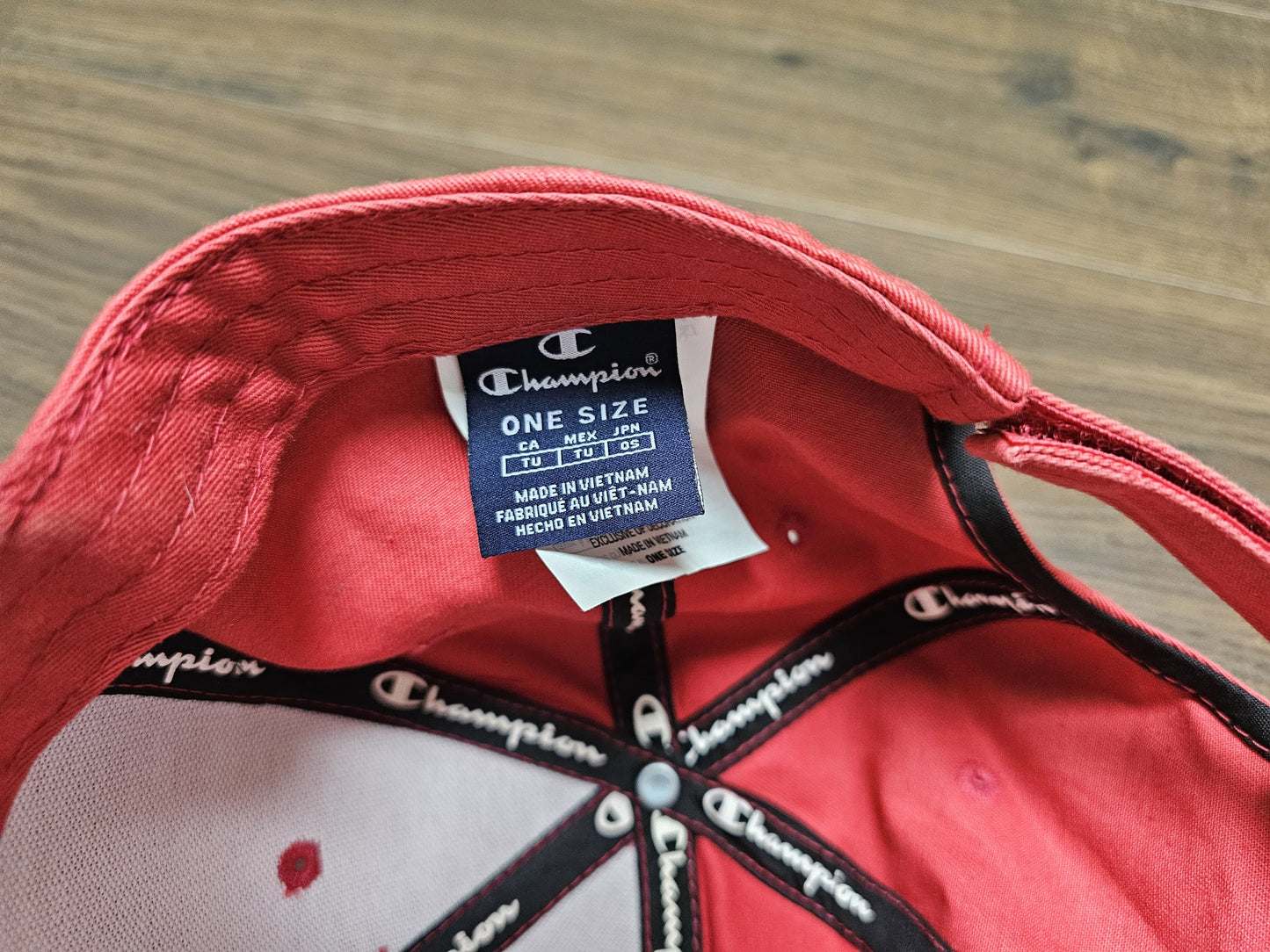 Champion Adjustable Cap/Hat - Red - Unisex - One Size