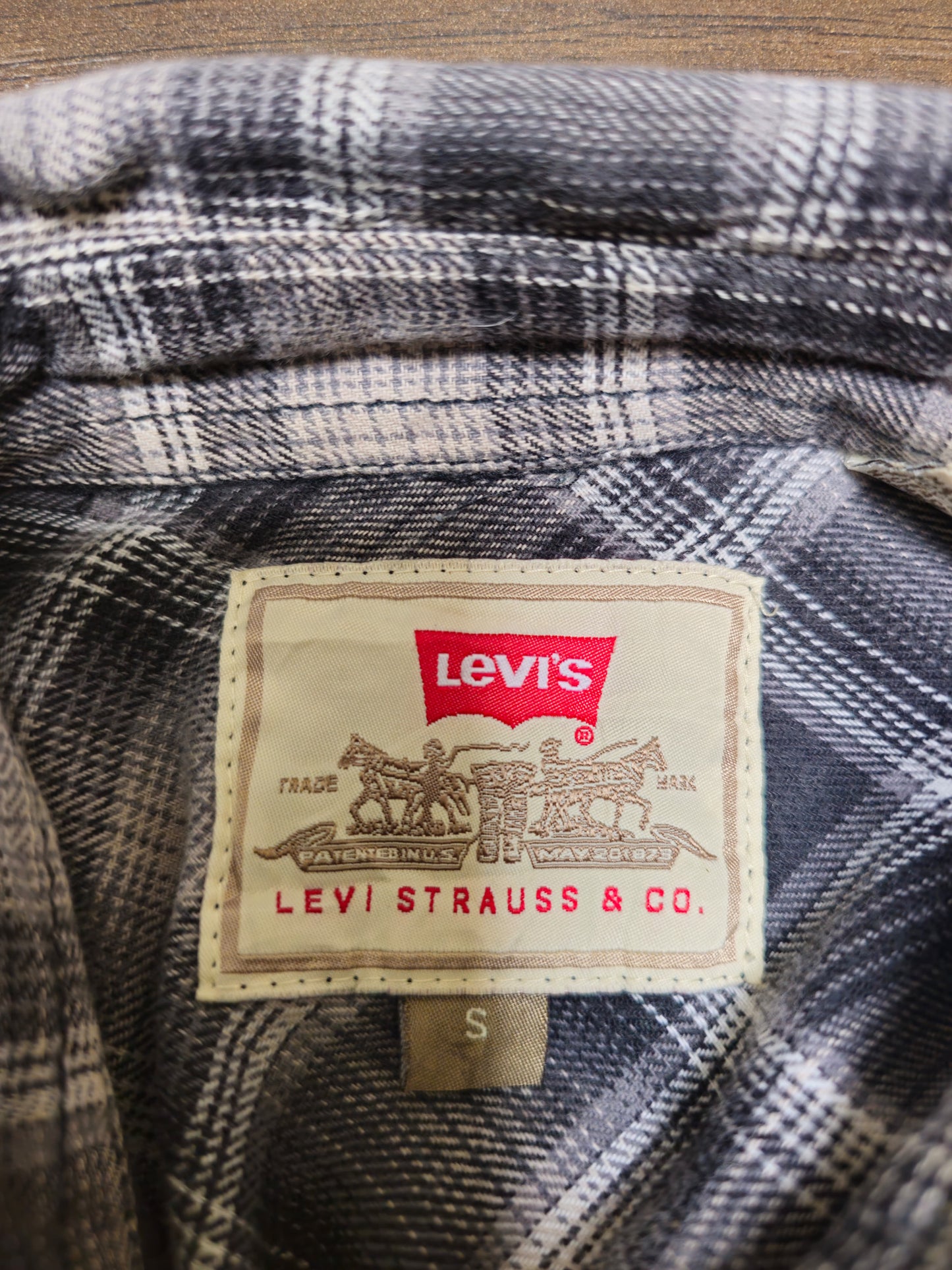 Mens Levi's Long Sleeve Check Checkered Shirt/Over Shirt - S/Small